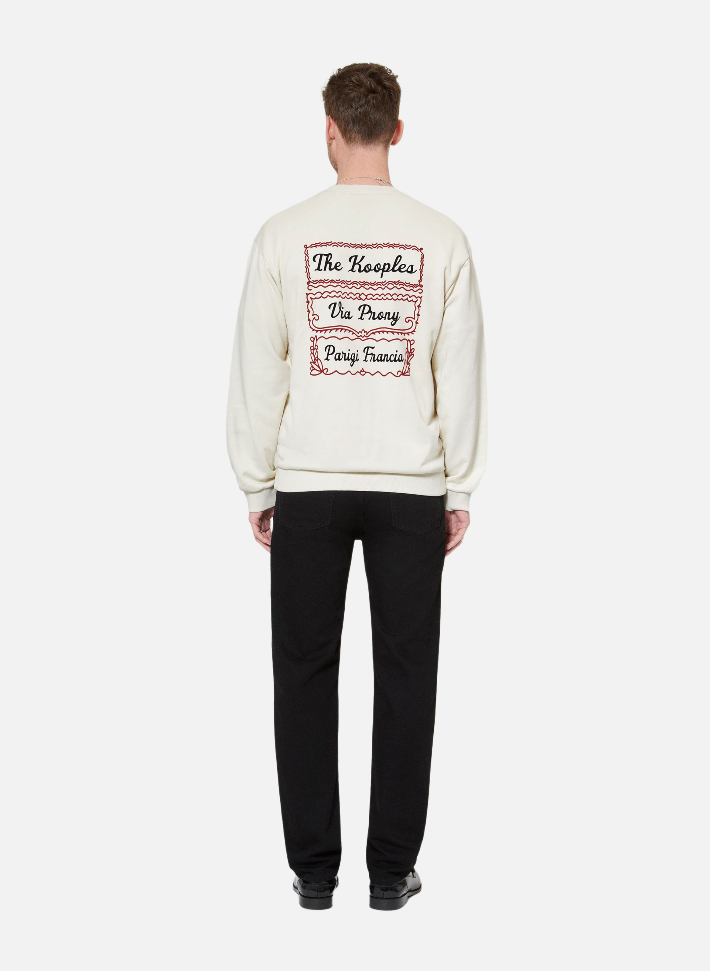 Sweatshirt avec sérigraphie via prony Beige