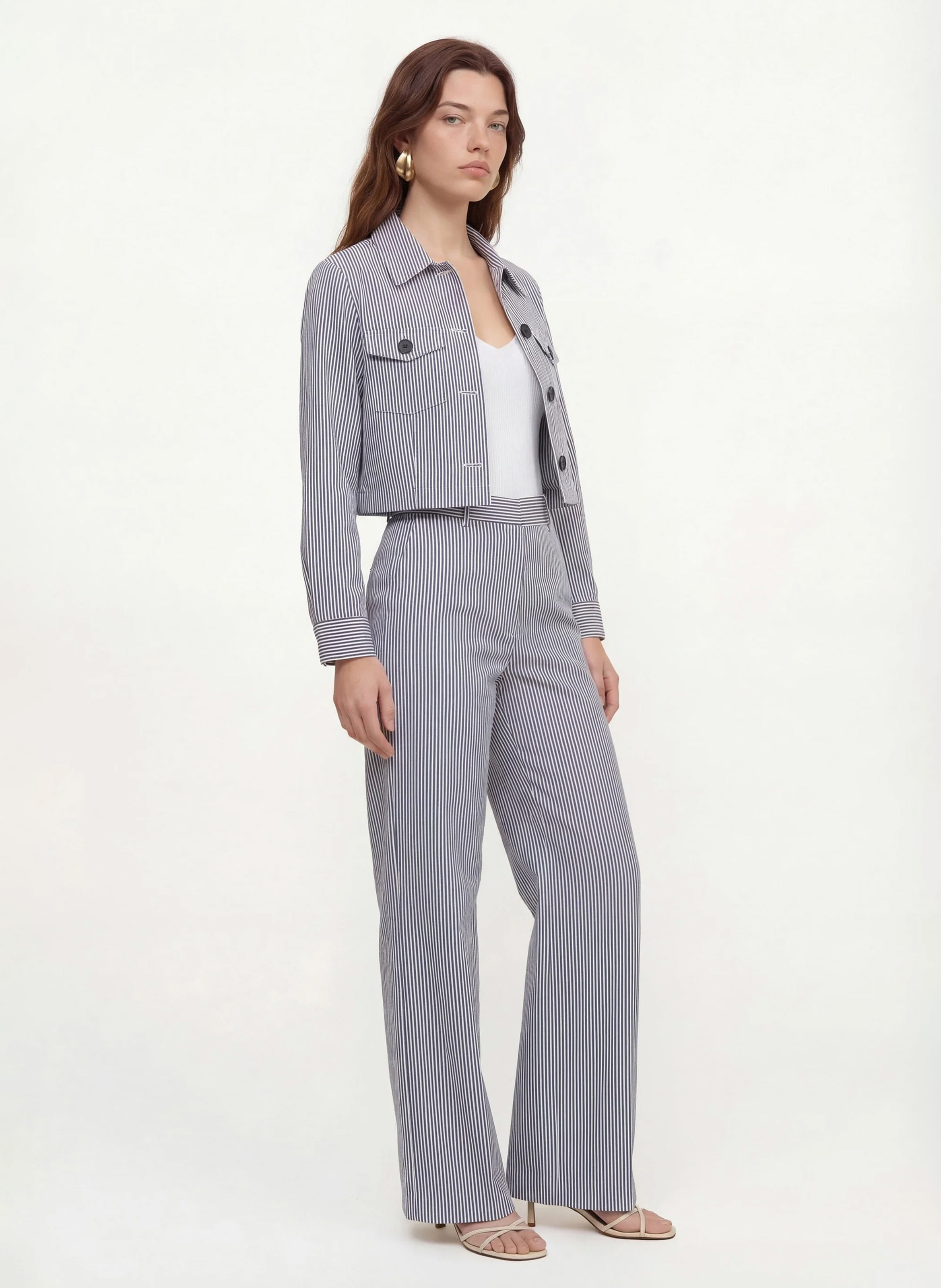 Pantalon large rayé KOOKAI Bleu