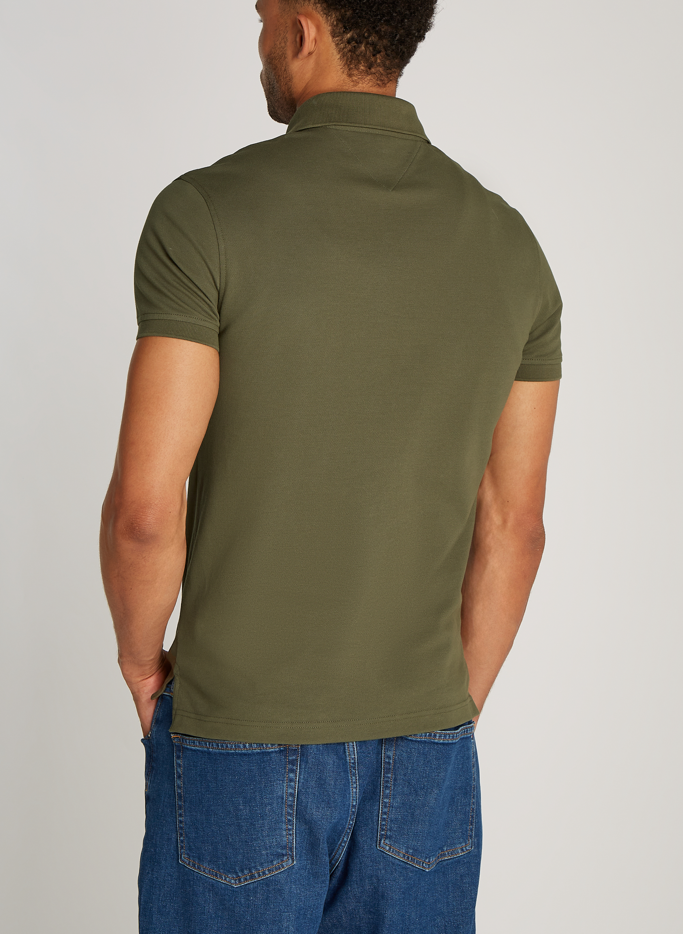 Slimfit-Poloshirt aus Bio-Baumwolle TOMMY HILFIGER Khaki
