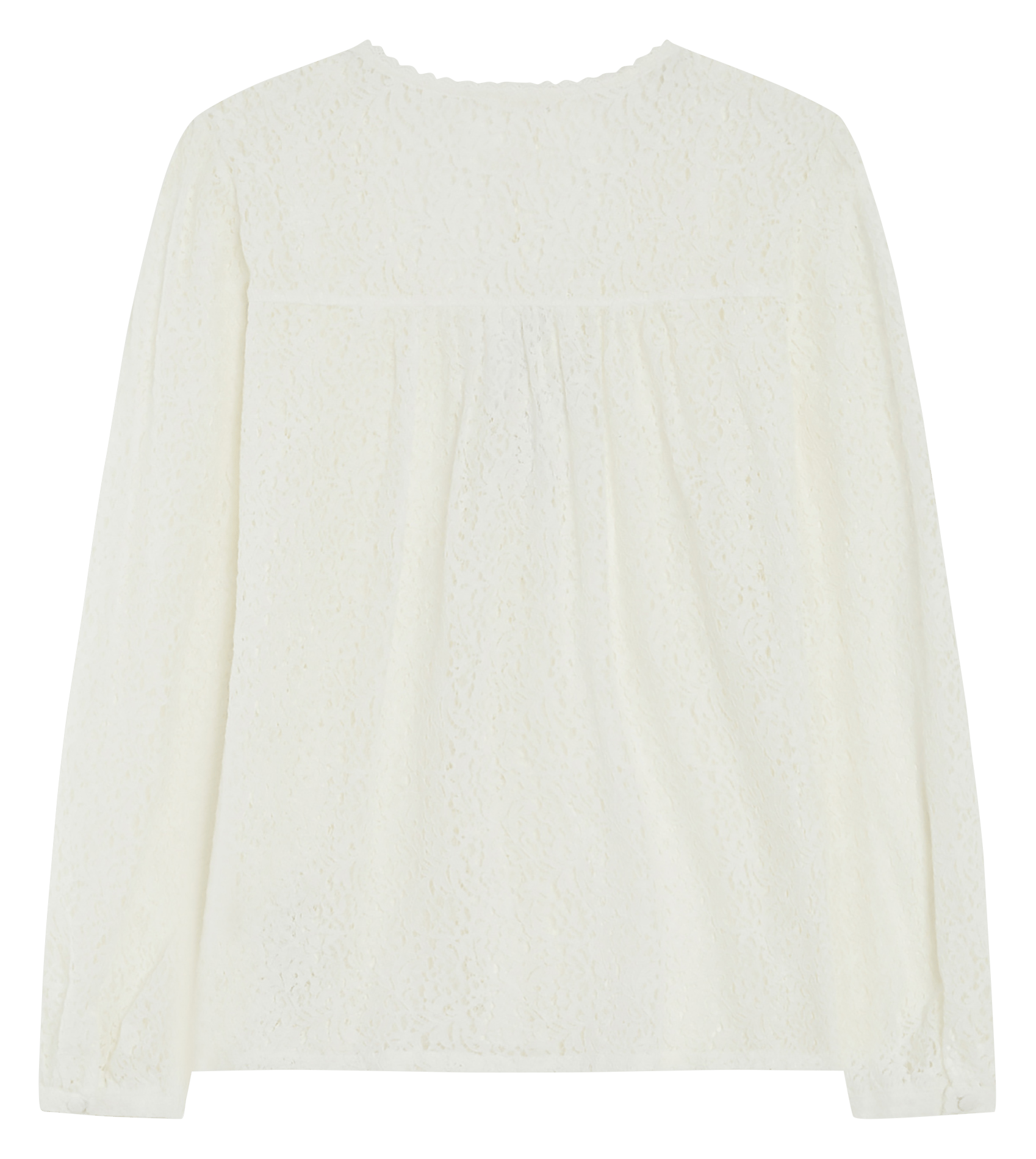 Blouse col V en dentelle GRACE ET MILA Blanc