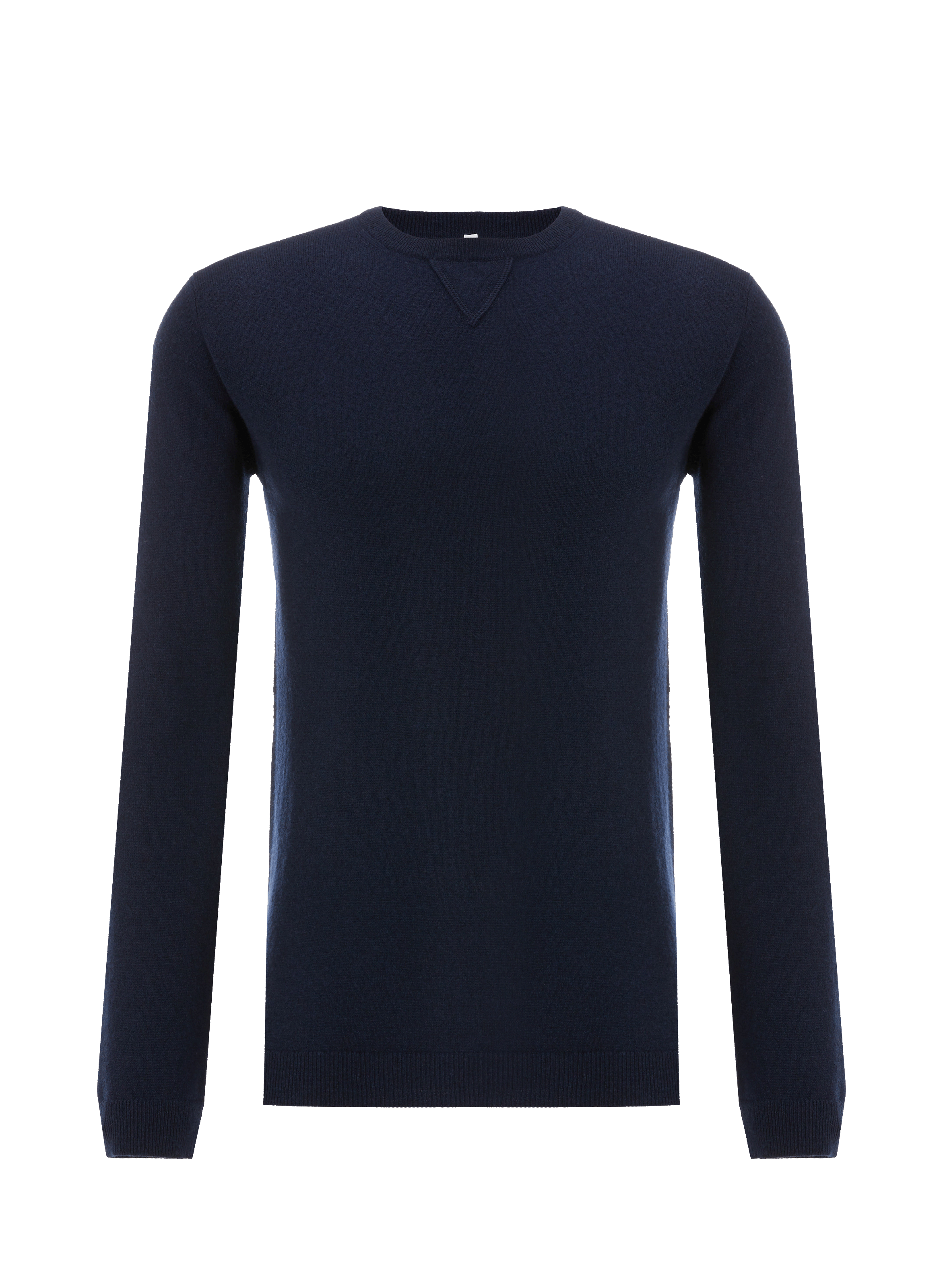 Round-neck graphic cashmere straight-cut sweater AU PRINTEMPS PARIS Blue