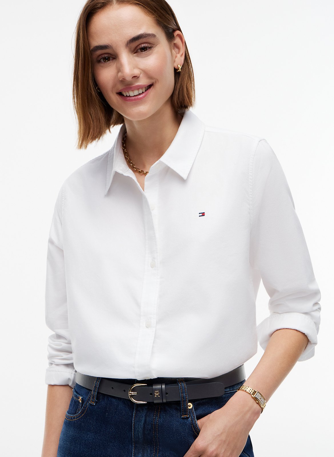 Ceinture en cuir TOMMY HILFIGER Bleu