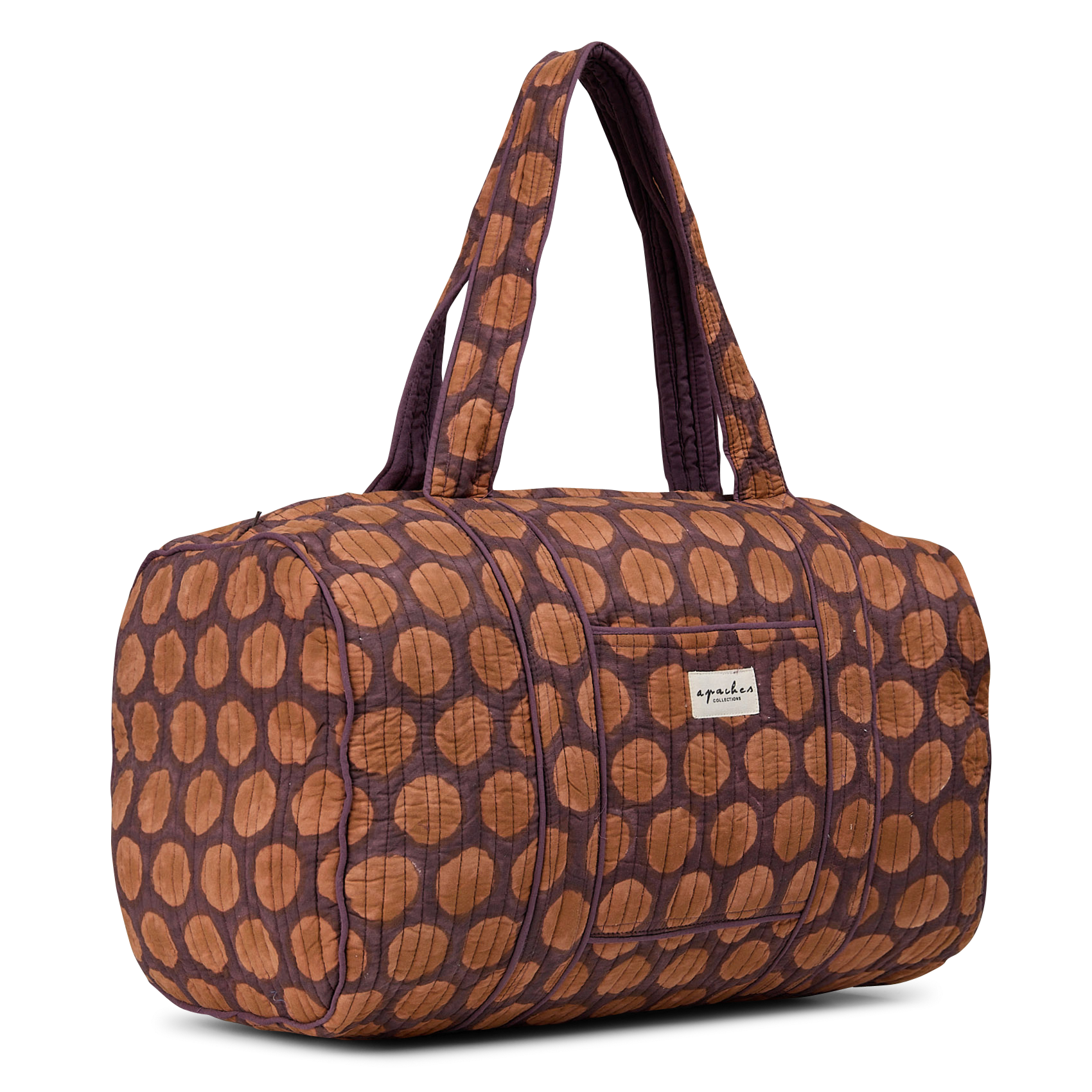 Sac weekend en coton APACHES COLLECTIONS Marron