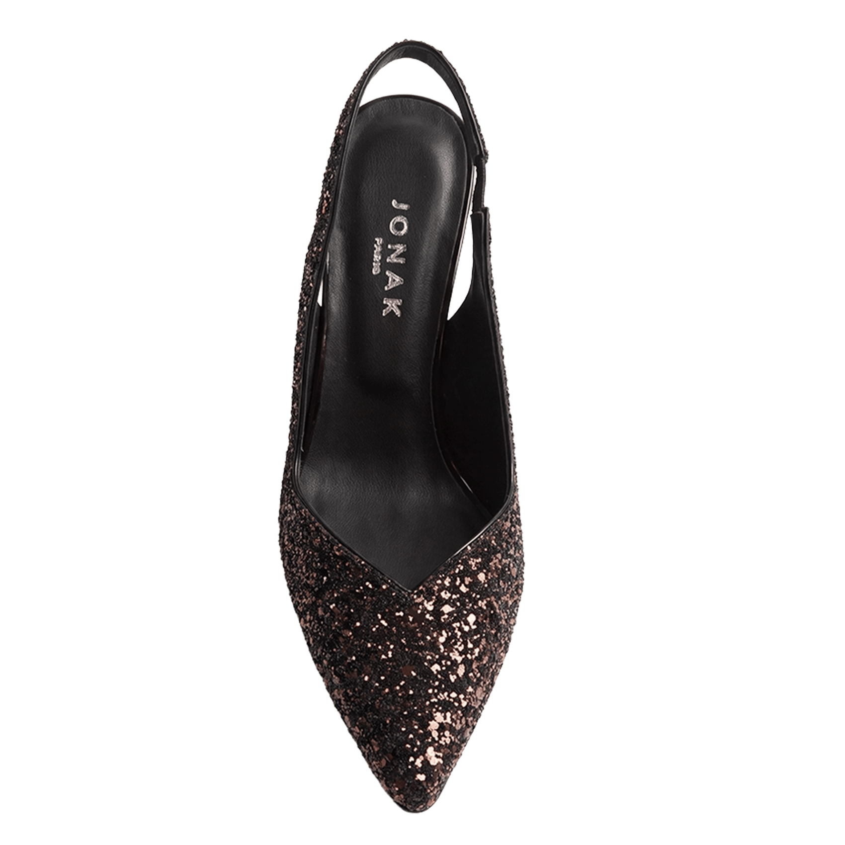 Glitter slingback pumps JONAK Brown
