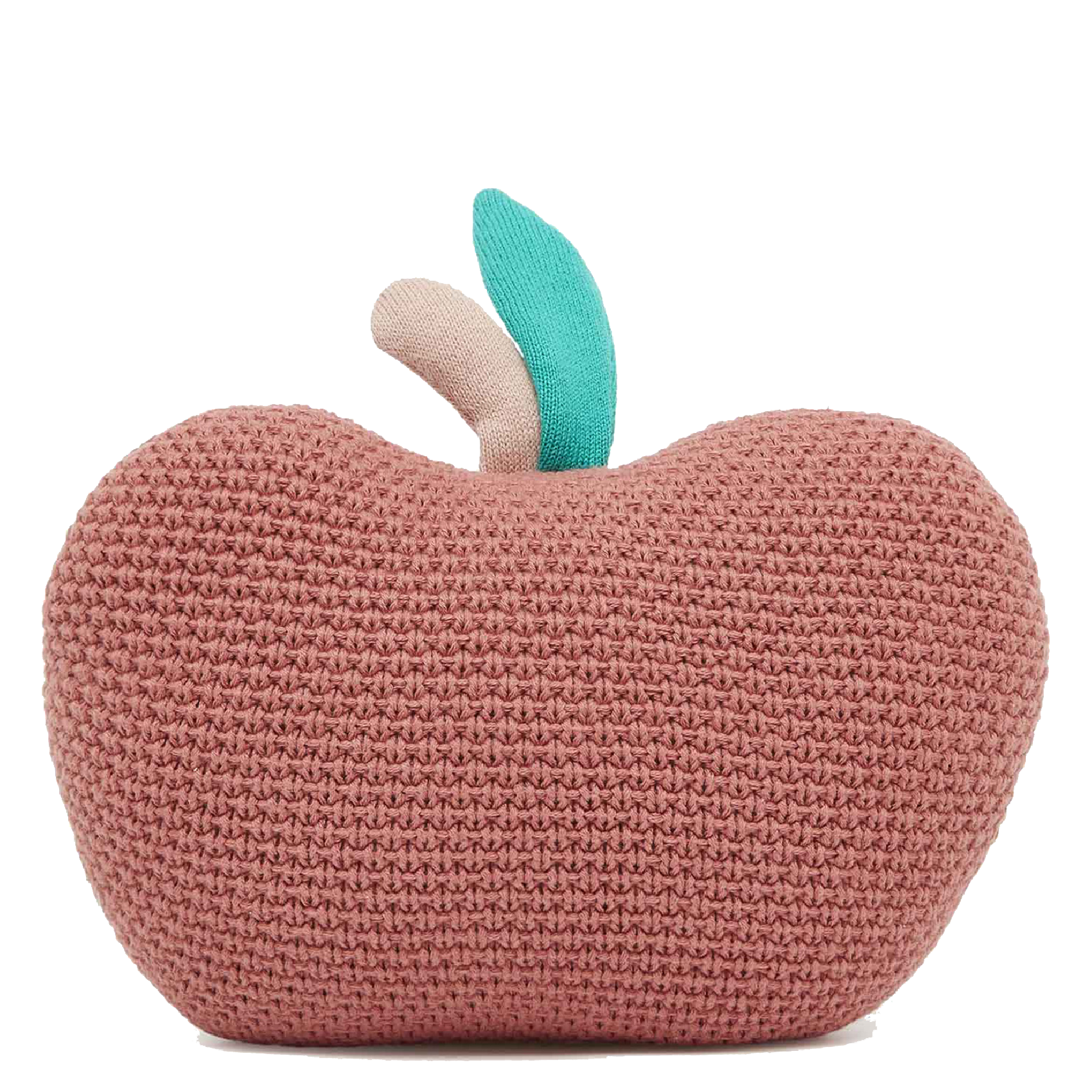 Coussin pomme en coton biologique BONTON Pink