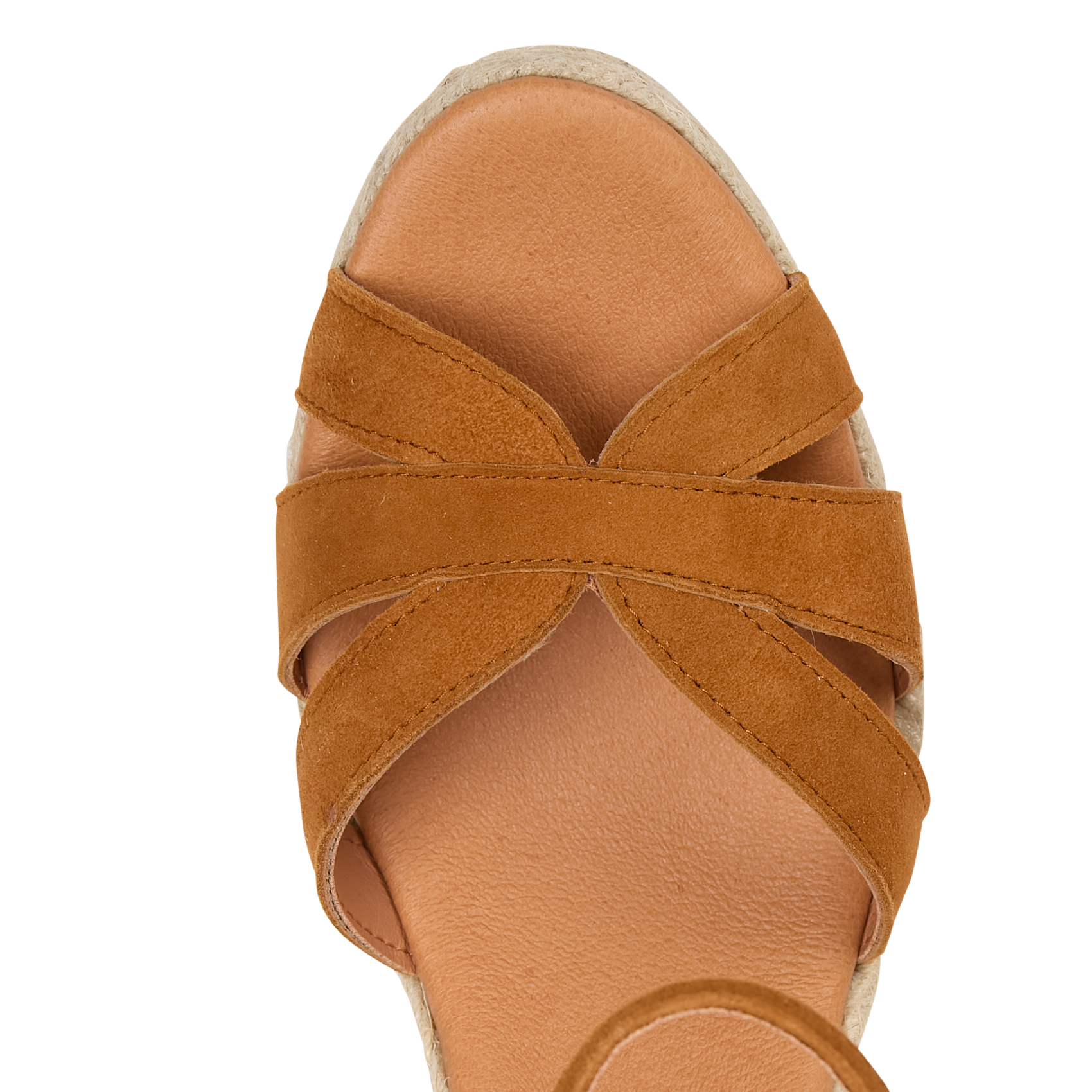 Leder-Espadrilles mit Absatz MELLOW YELLOW Braun