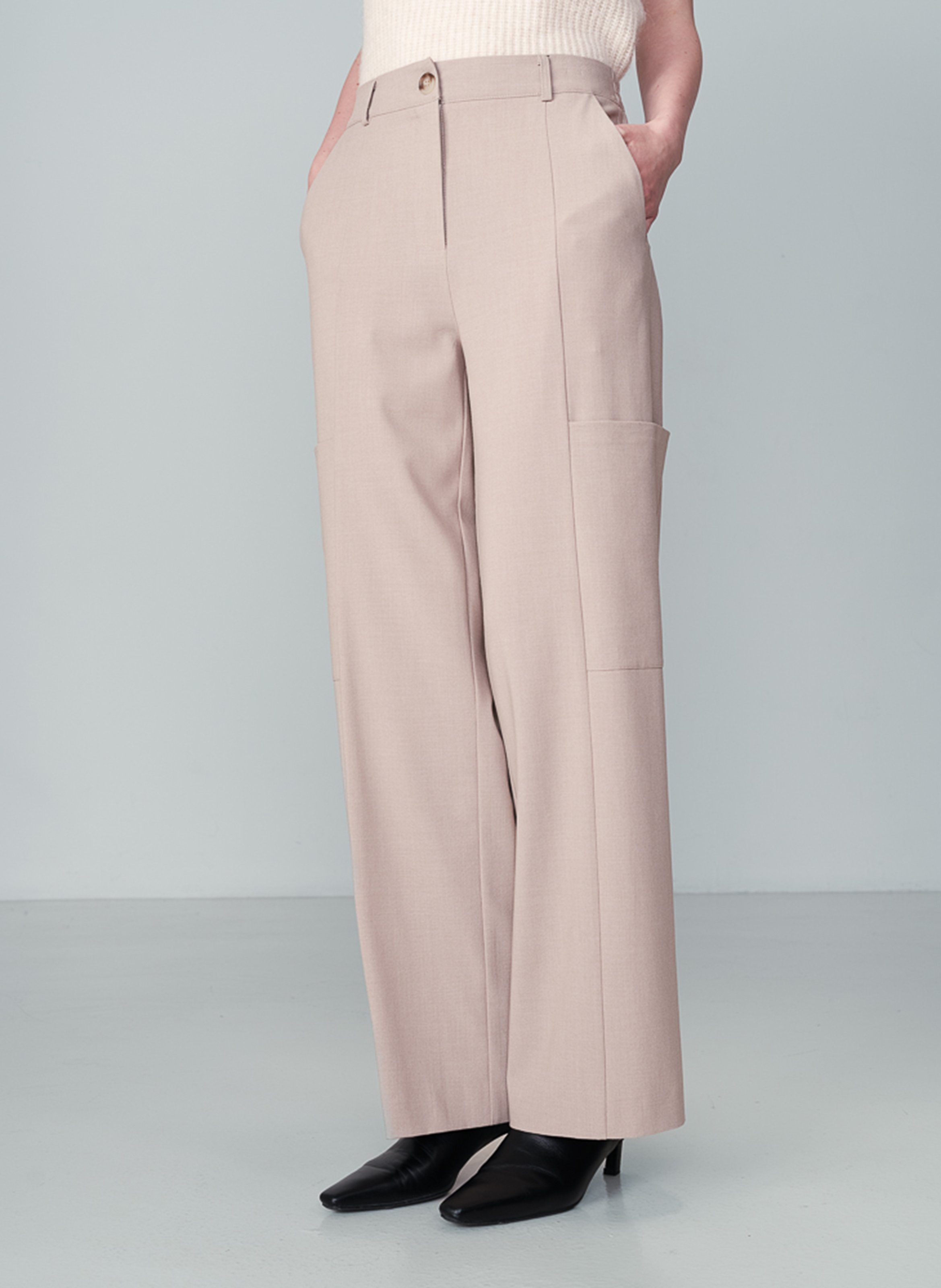 Wijde broek GRACE ET MILA Beige