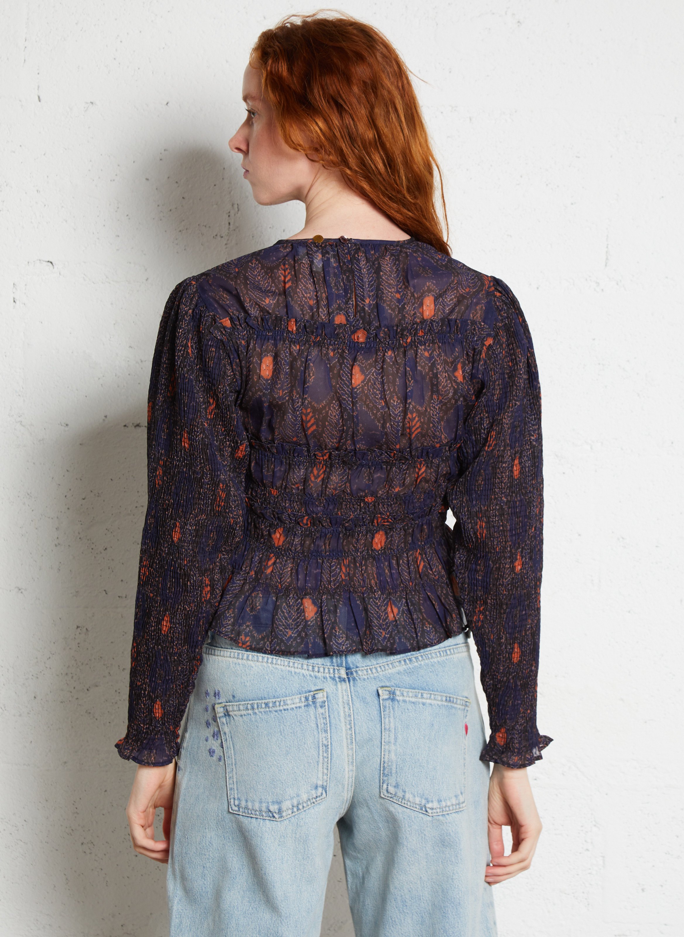 Bluse mit Print ANTIK BATIK Blau