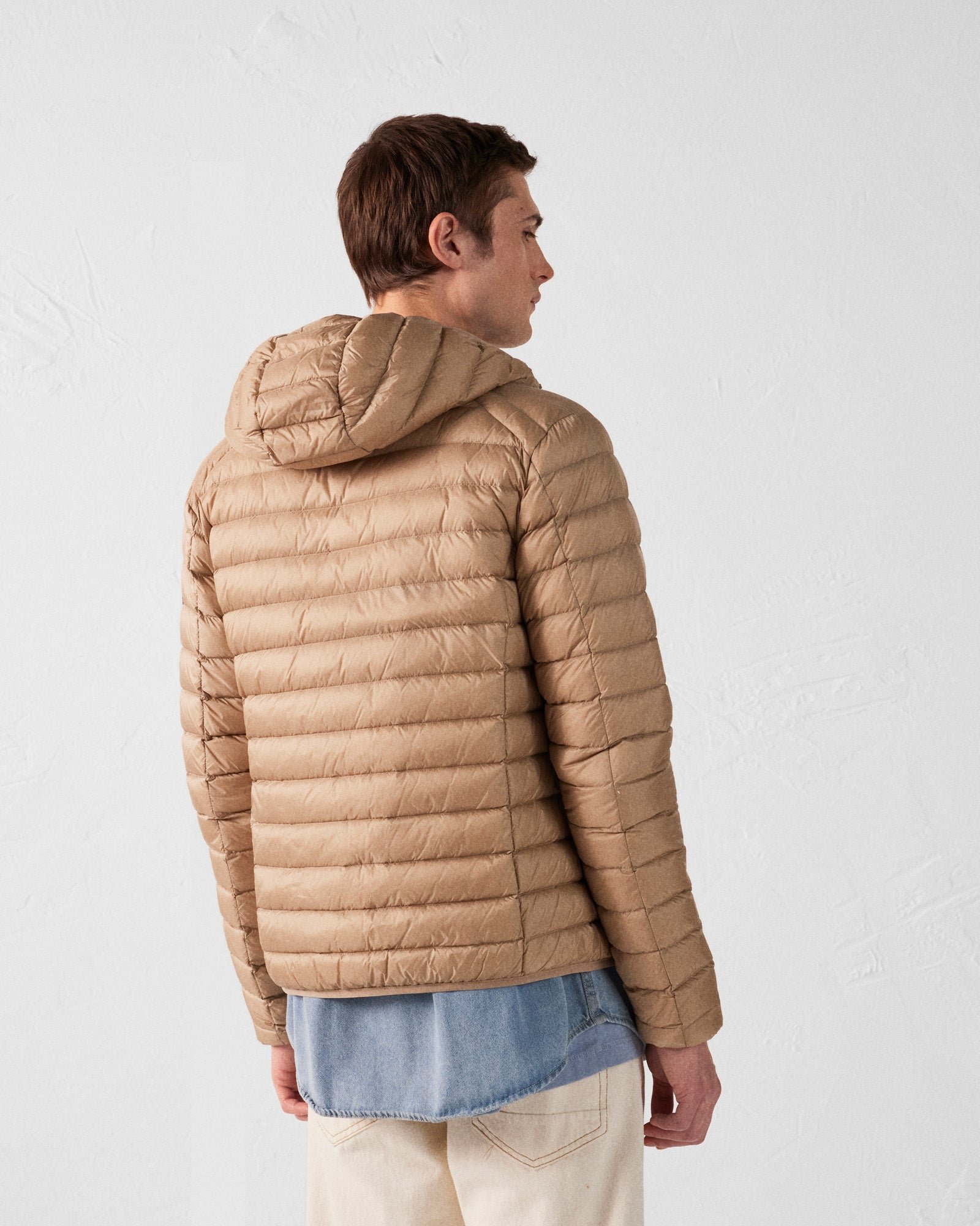 Lightweight hooded puffer jacket nico JOTT Beige