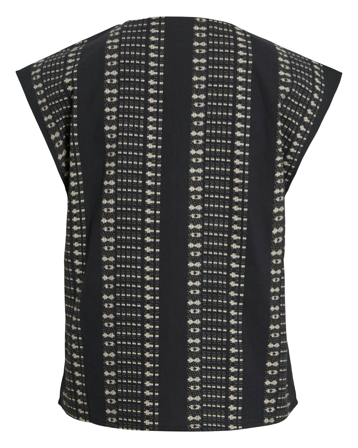 Short-sleeved printed top Black