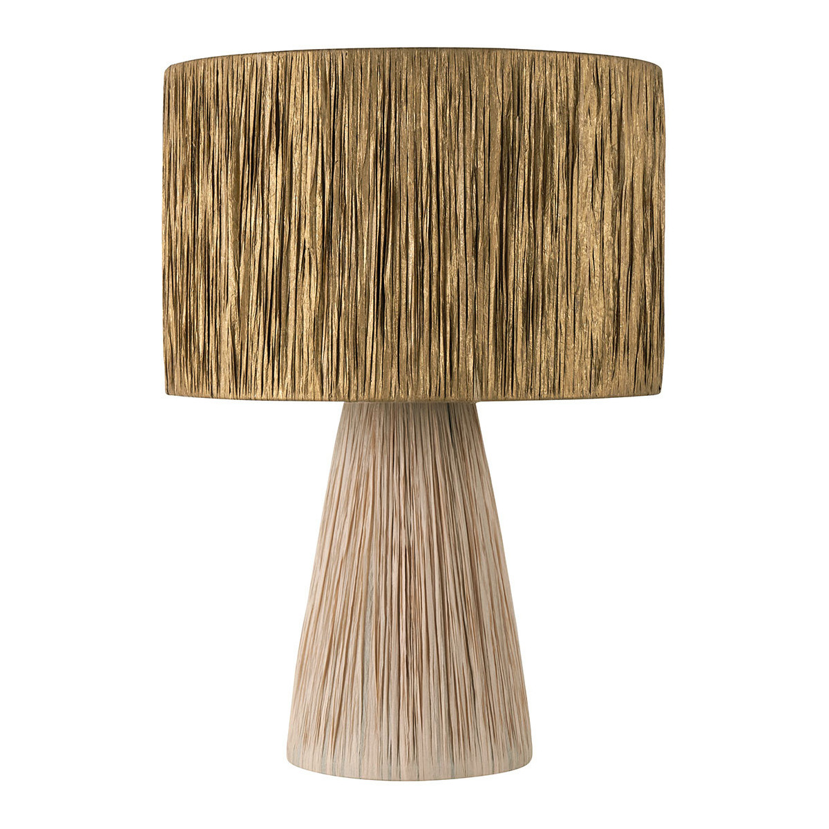 Nia raffia lamp - golden lampshade - ø 40 x 57.5 cm BLANC D'IVOIRE Golden