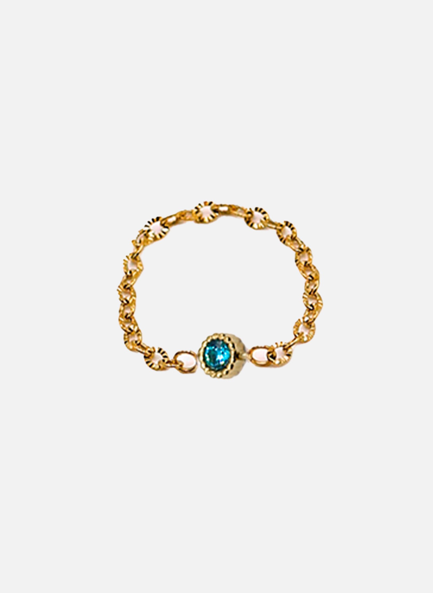Daya round chain ring AEC Paris Blue