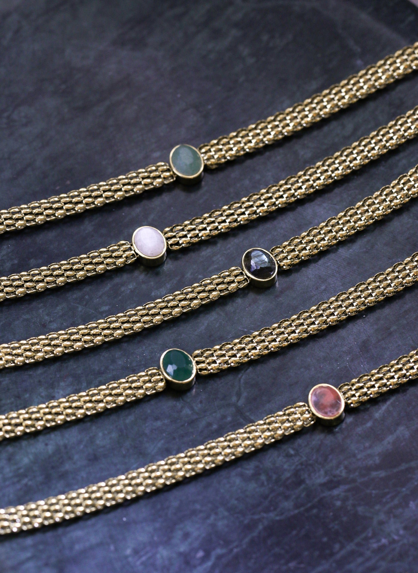 Chain bracelet Jupiter AEC Paris Green