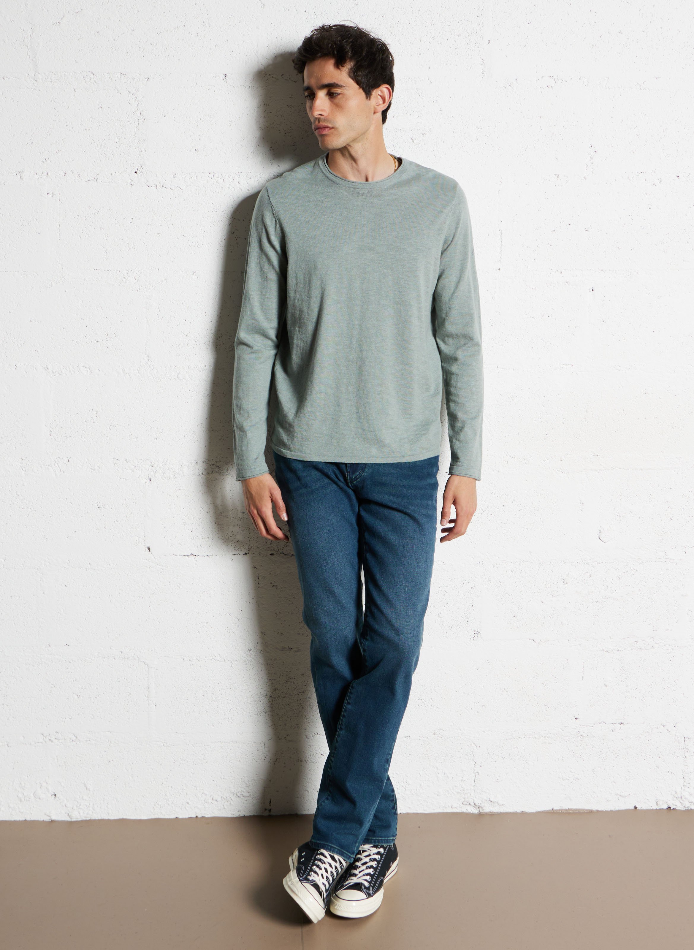 Rechte katoenen trui IKKS Blauw