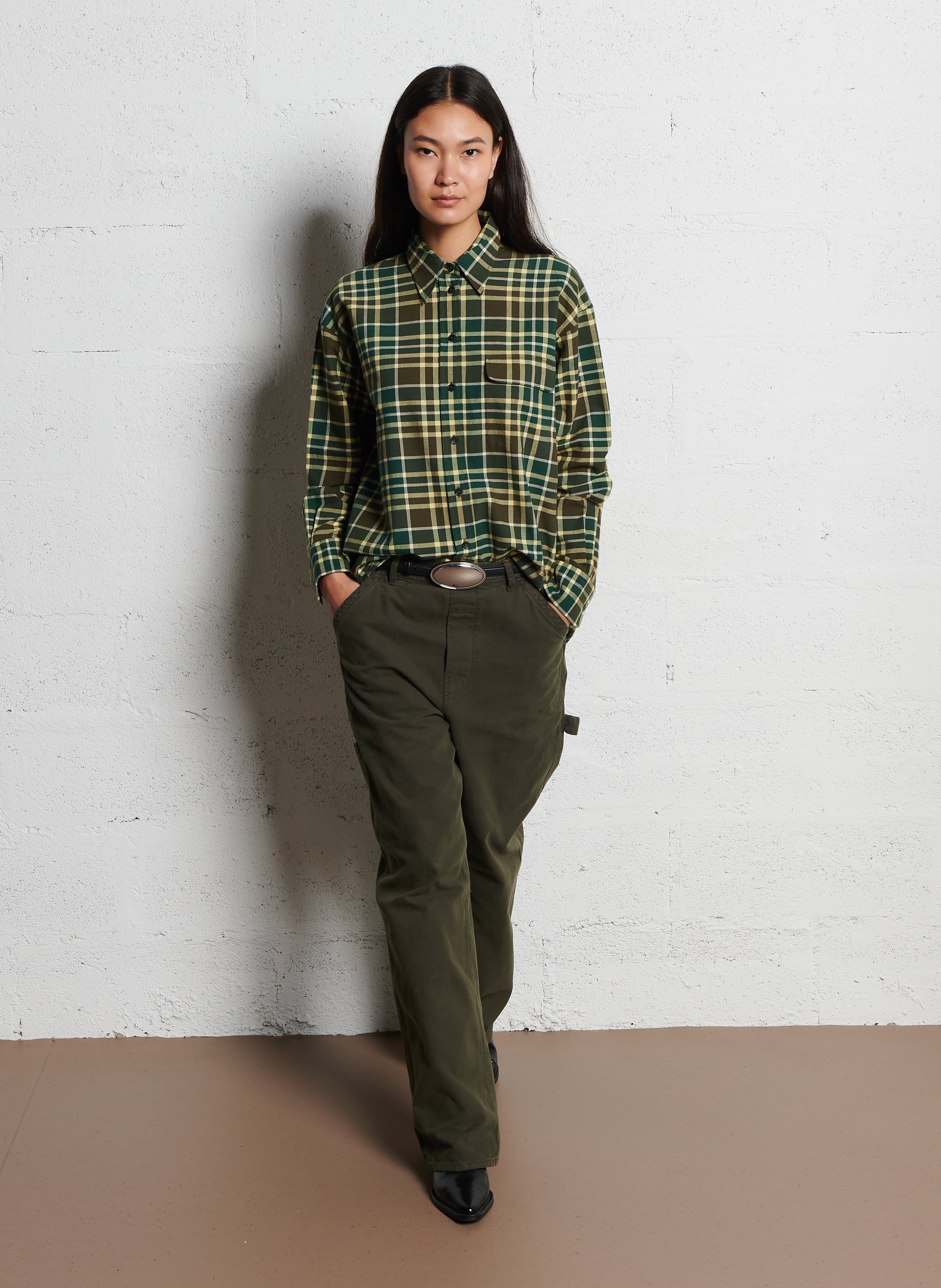 Chemise oversize en coton LAURENCE BRAS Vert