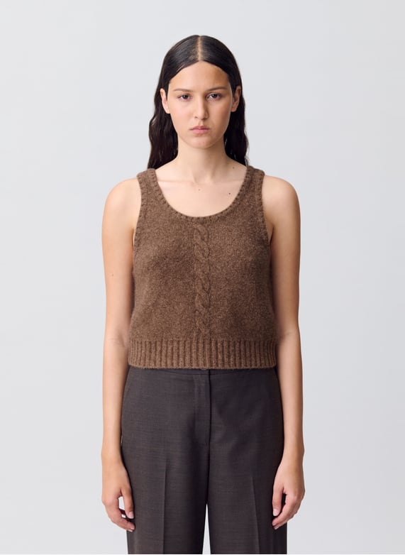 Débardeur Empire Femme Intimidea - Microfibre élastique Sans Coutures - Col Rond - Bretelles Larges