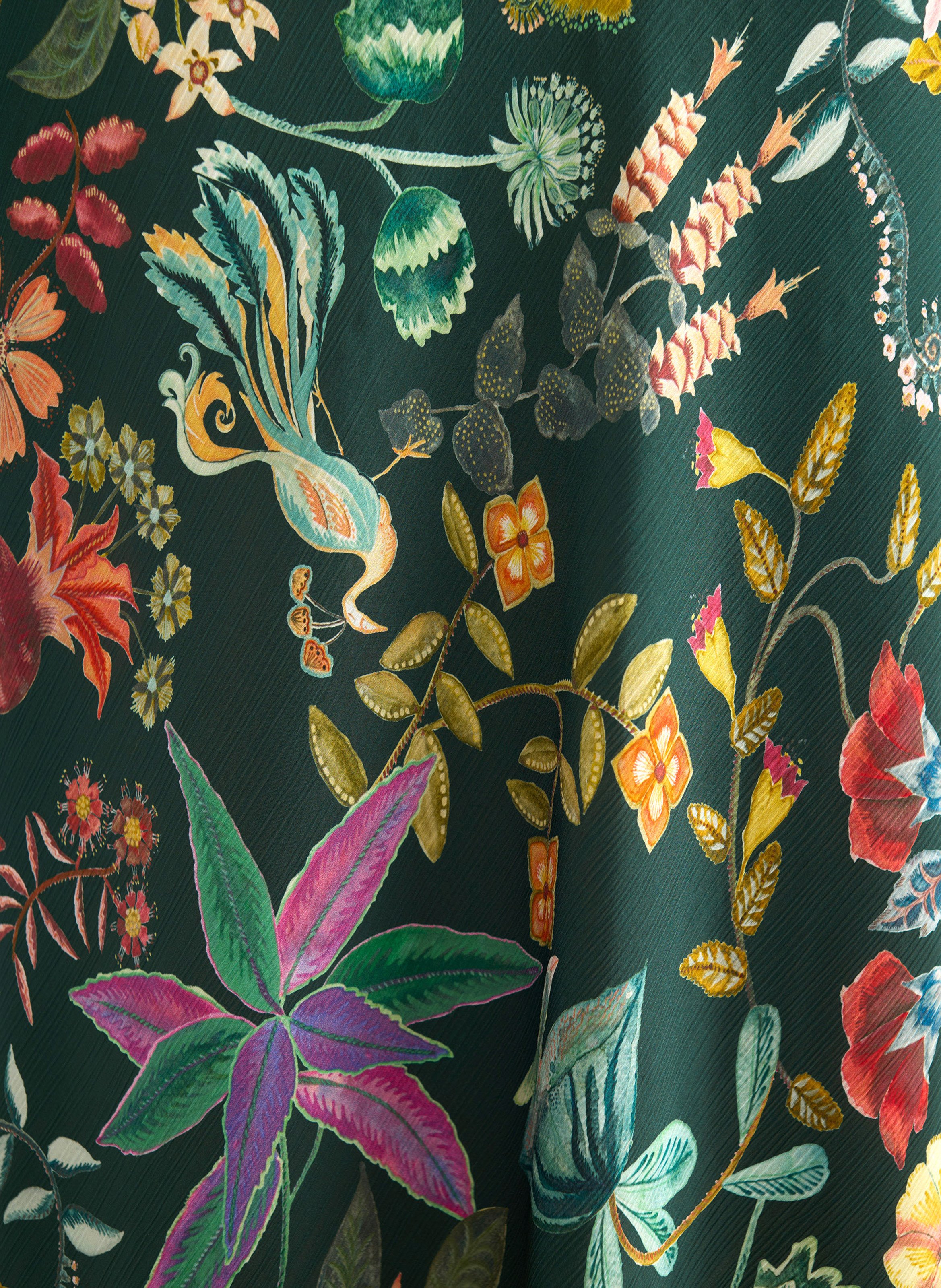 Jupe midi imprimée COTELAC Vert