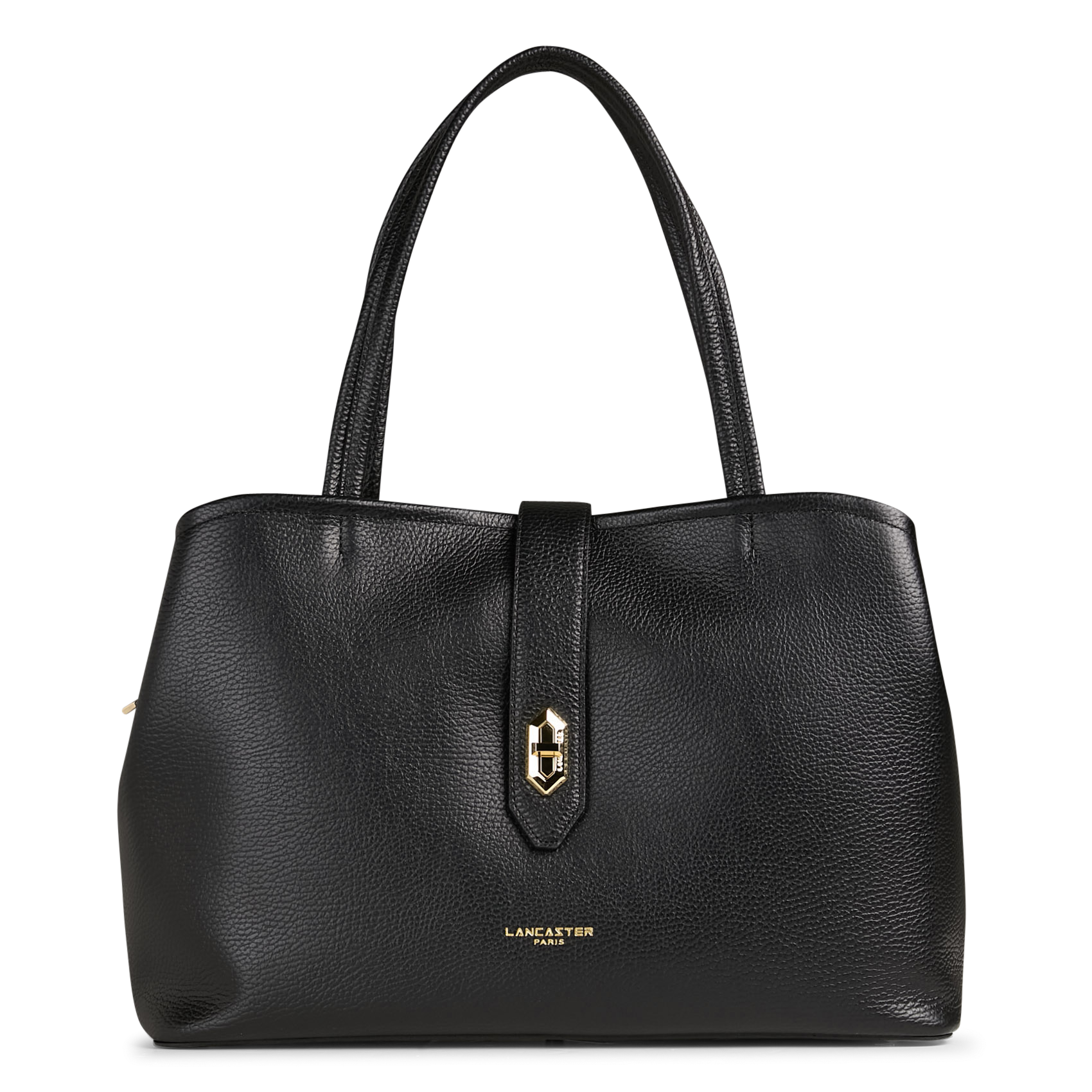 Leather clutch bag LANCASTER PARIS Black