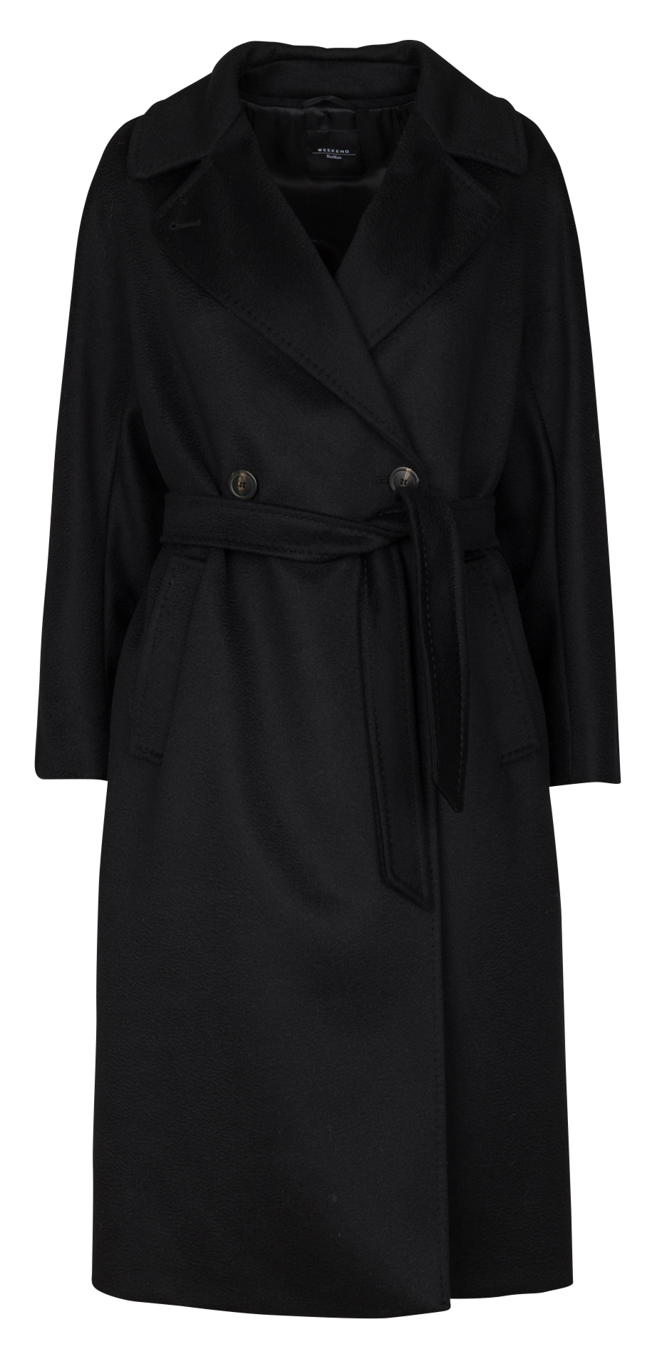 Coat with tailored collar Black
