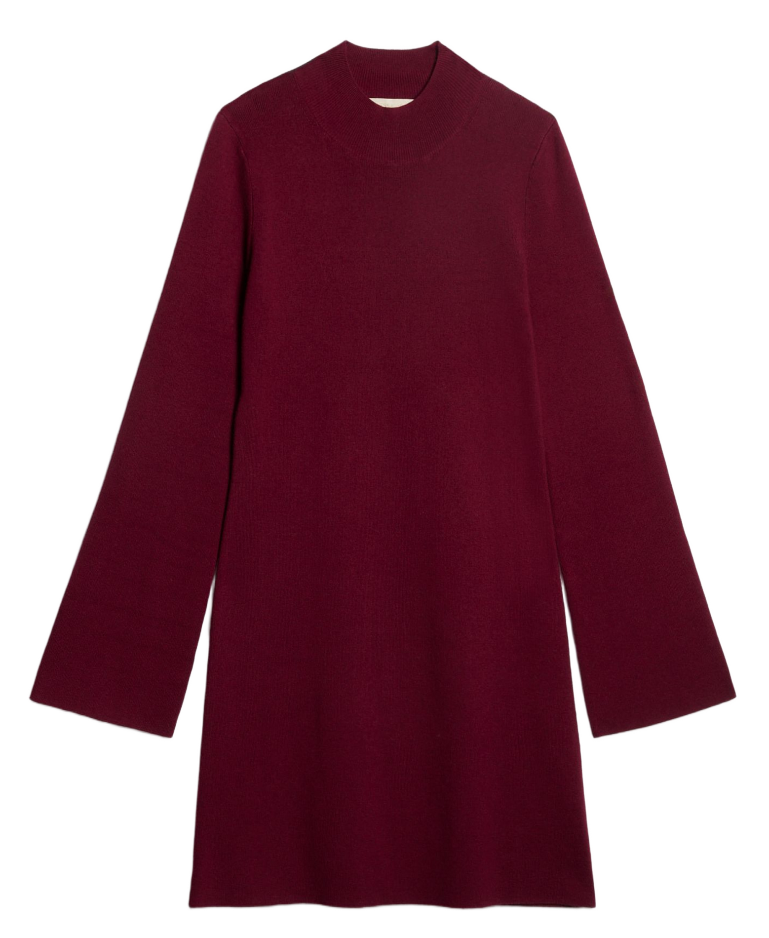 Robe courte col rond en laine mélangée VANESSA BRUNO Rouge