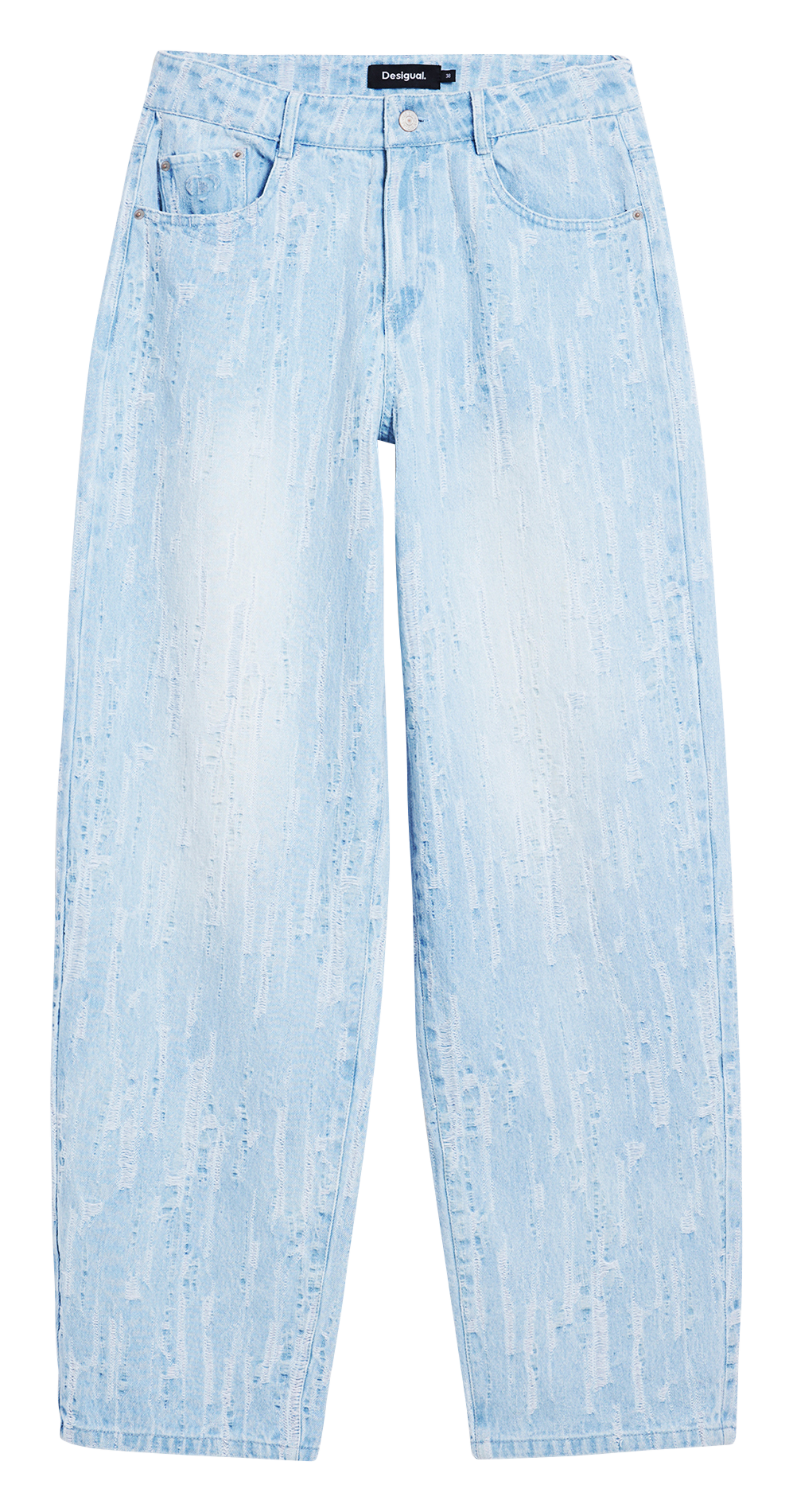 Jean large baggy effet usé DESIGUAL Bleu