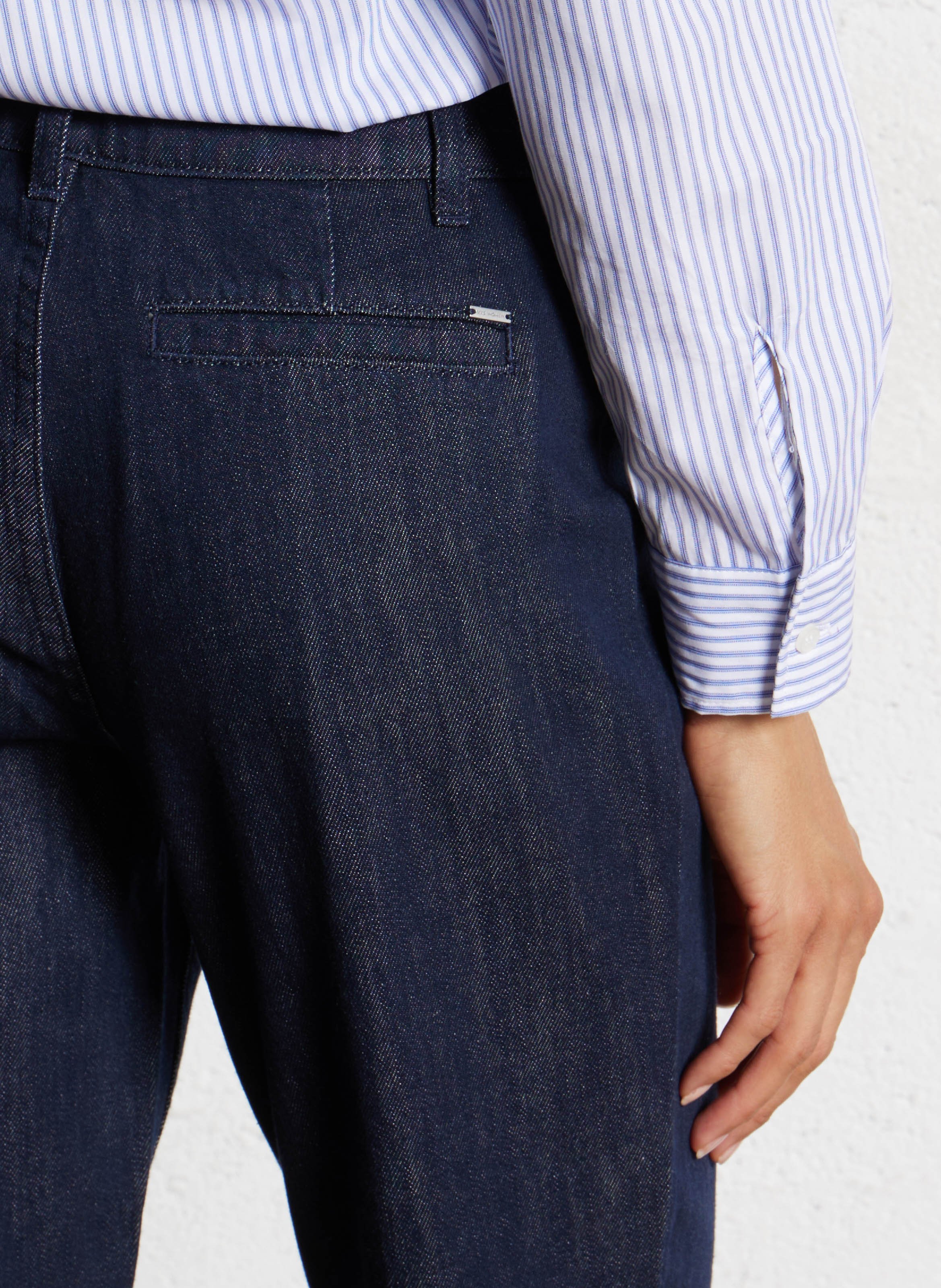 Jean flare en coton mélangé IKKS Bleu