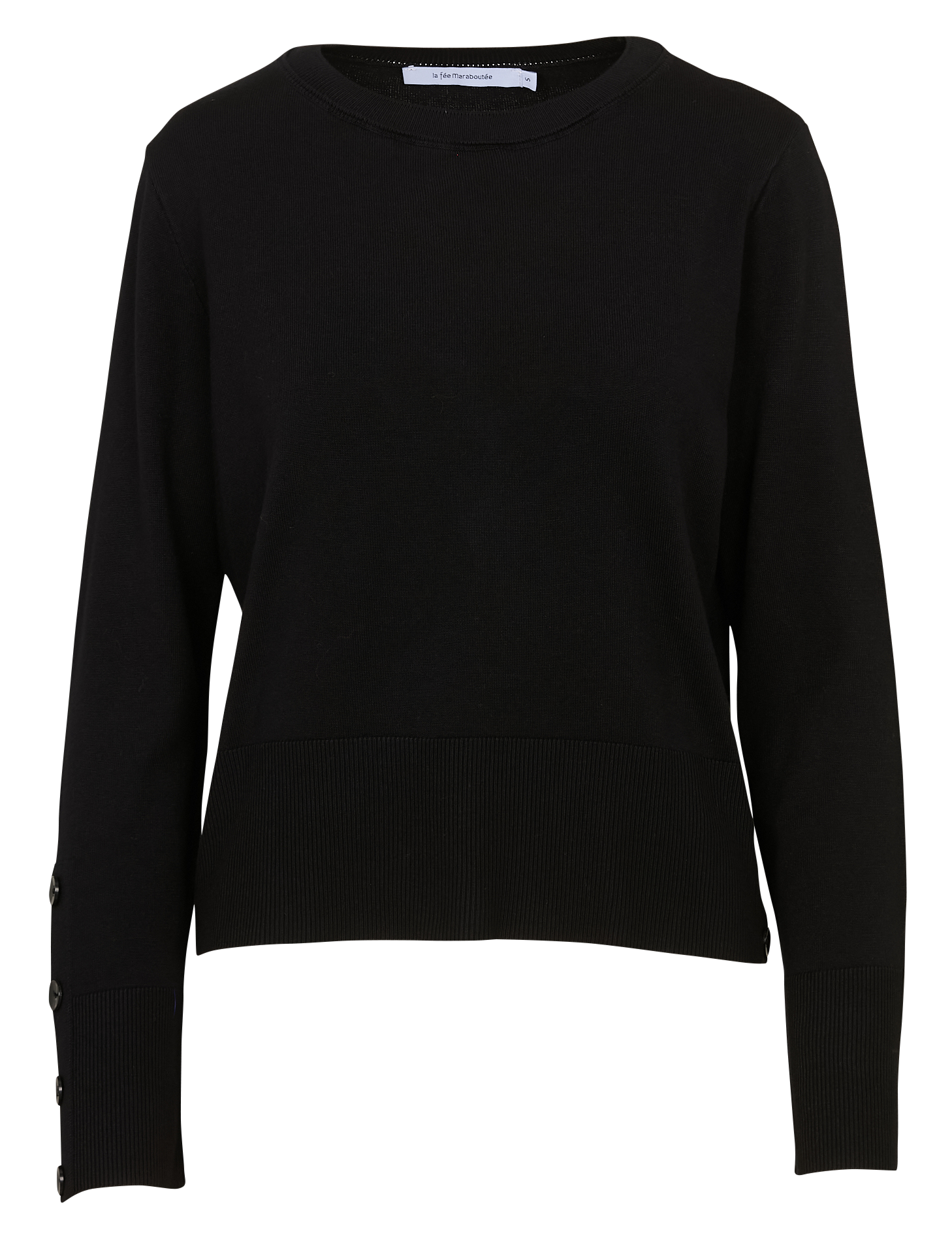 Round-neck straight sweater LA FEE MARABOUTEE Black