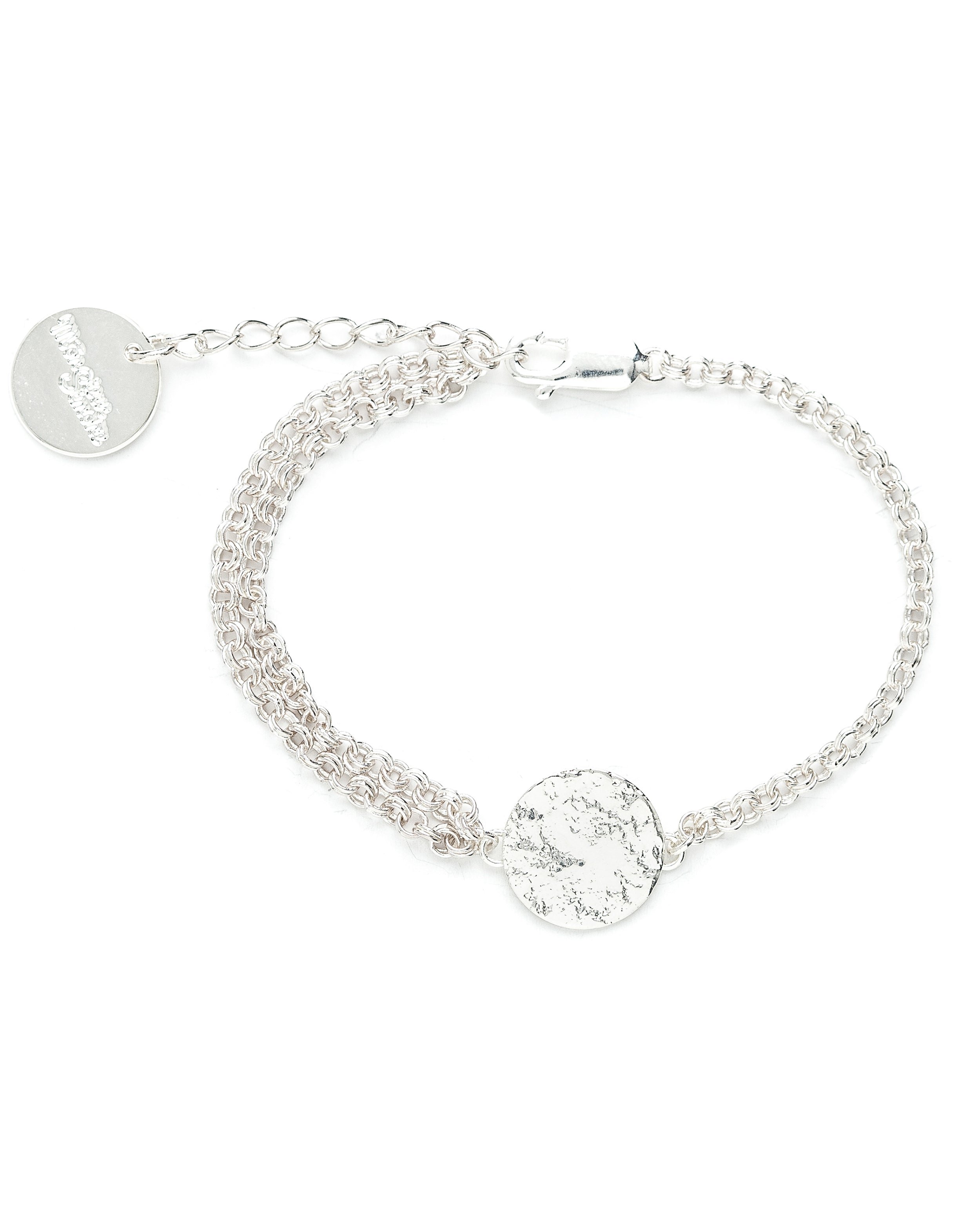 Bracelet rond martelé plaqué argent MONSIEUR SIMONE Argent