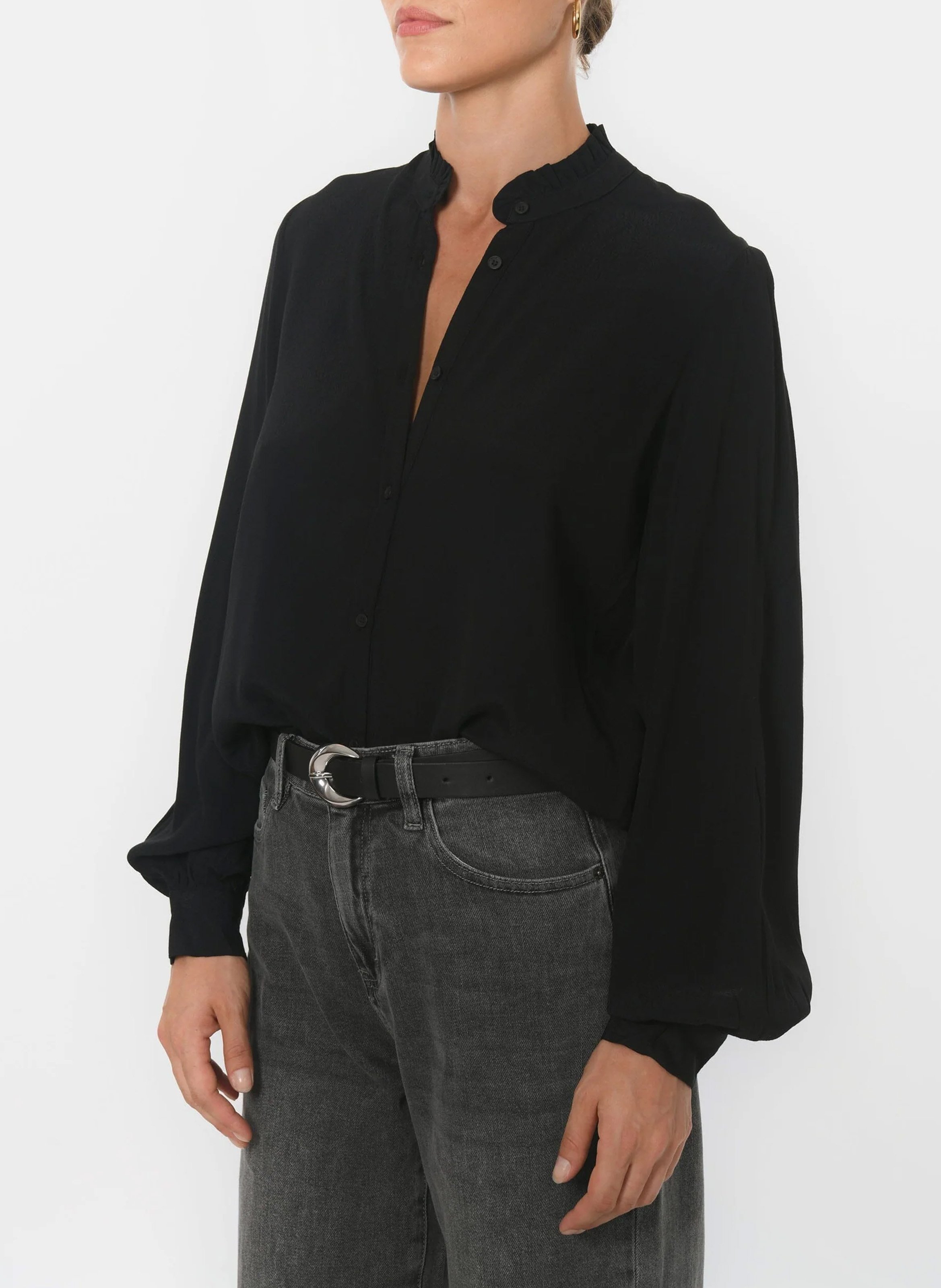 Blouse met strikkraag KOOKAI Zwart