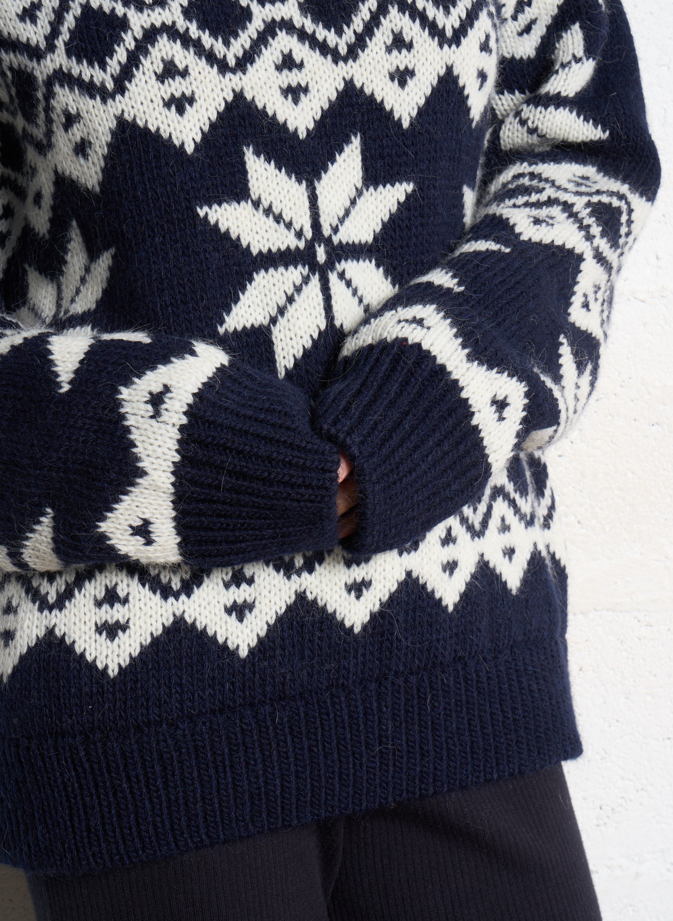 Trui met opstaande kraag | wolblend THE NEW SOCIETY Blauw