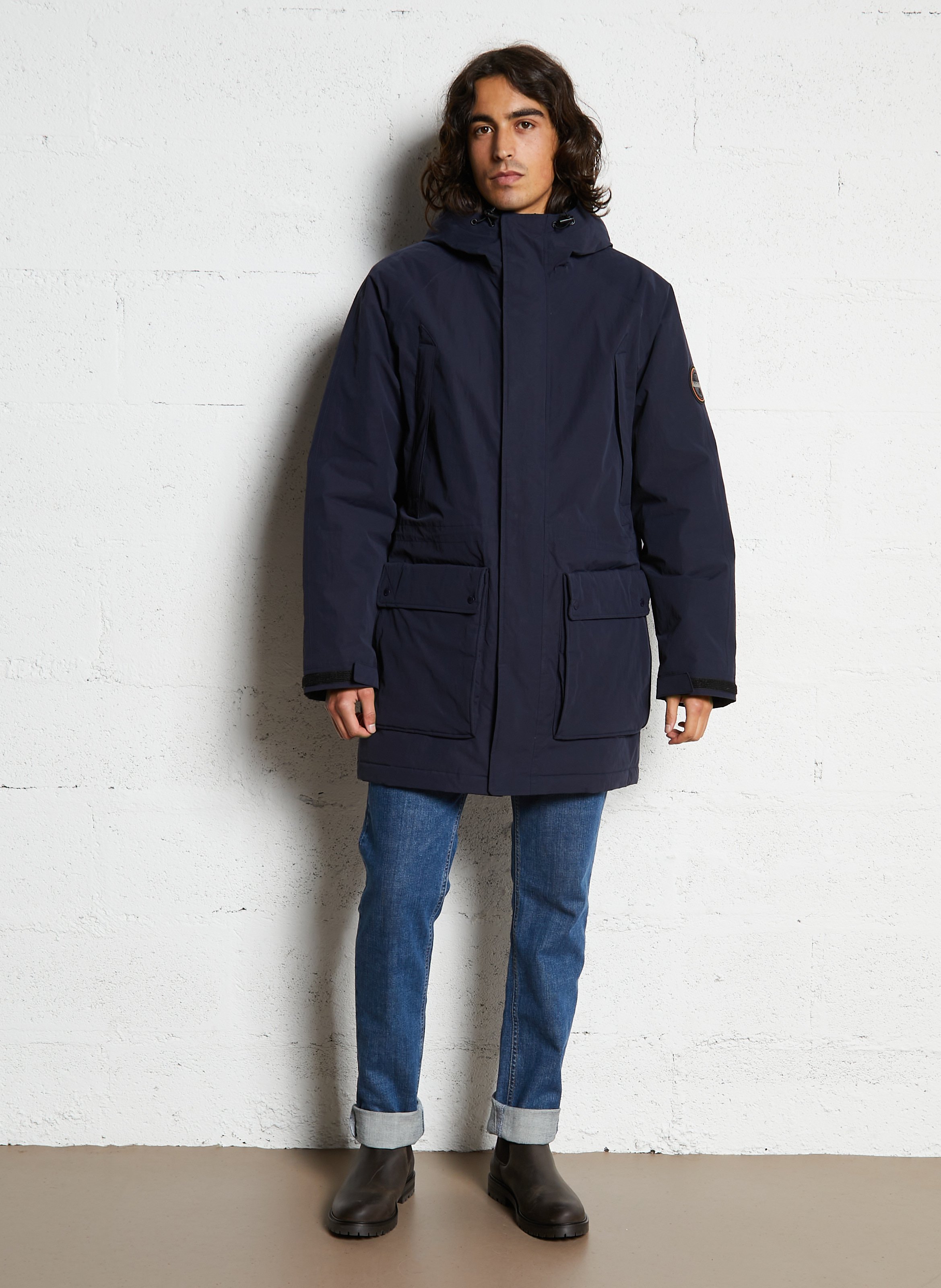 Oversized jas met capuchon NAPAPIJRI Blauw