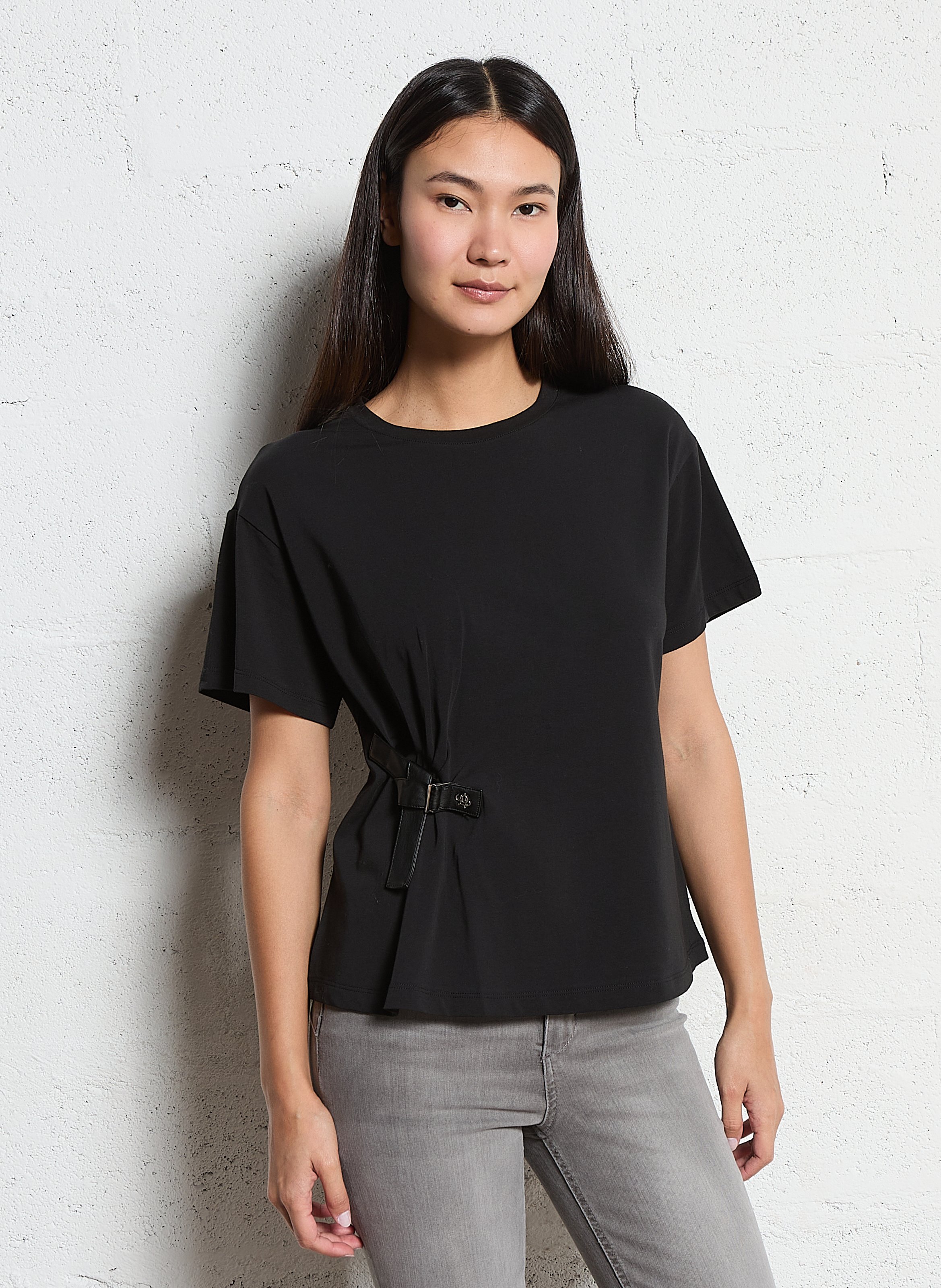 Jacksonville - T-Shirt mit Rundhalsausschnitt aus Baumwoll-Mix LIU JO Schwarz