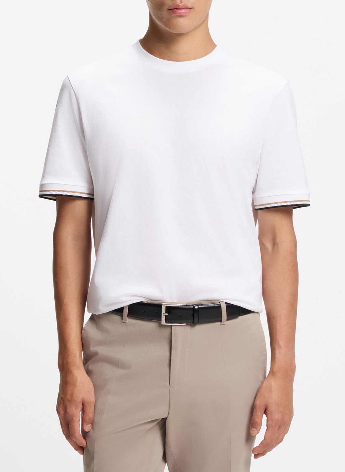 Camiliday round-neck sleeveless cotton top BOSS White