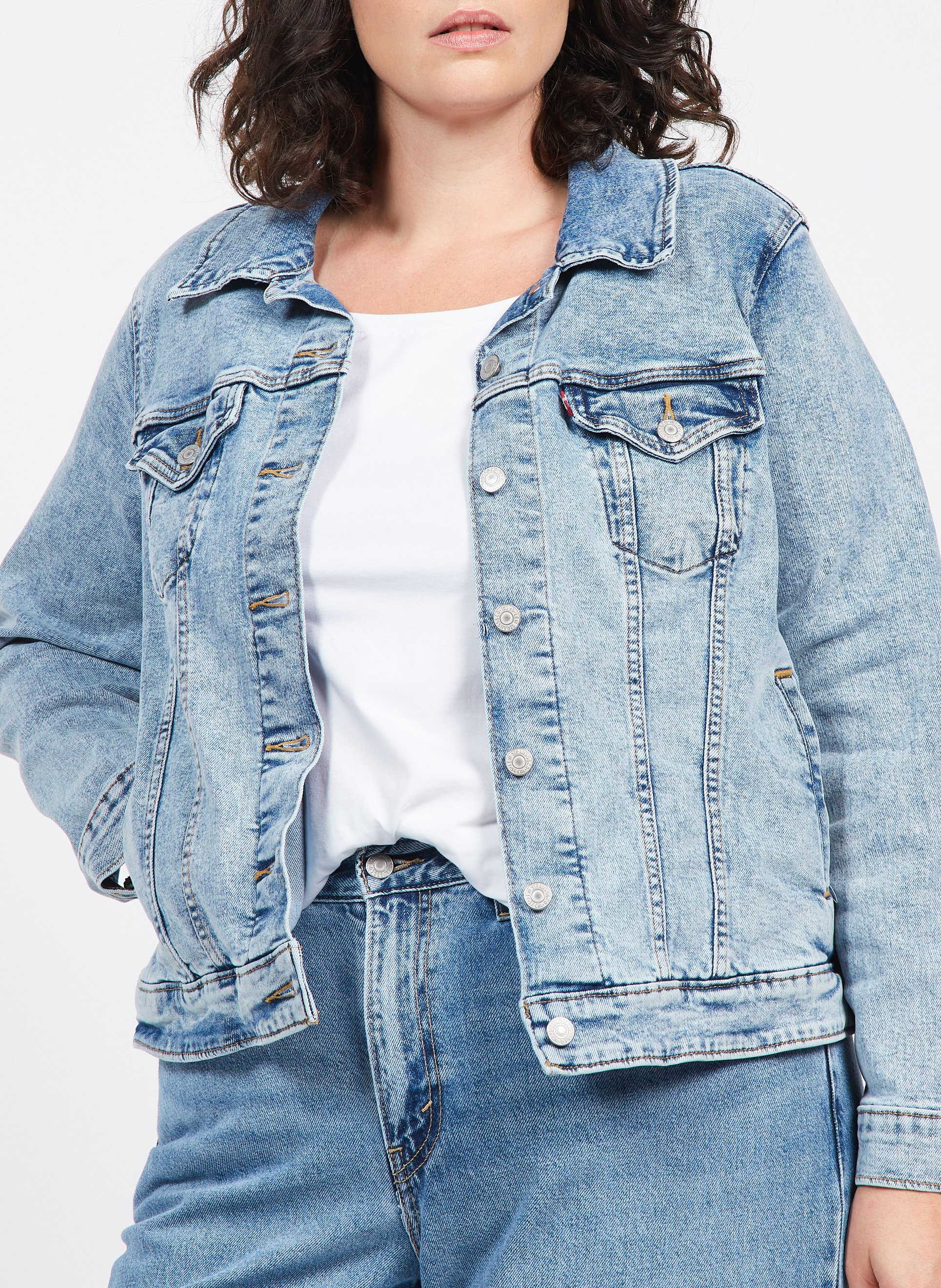 Veste en jean délavé LEVI&#039;S Jean Délavé