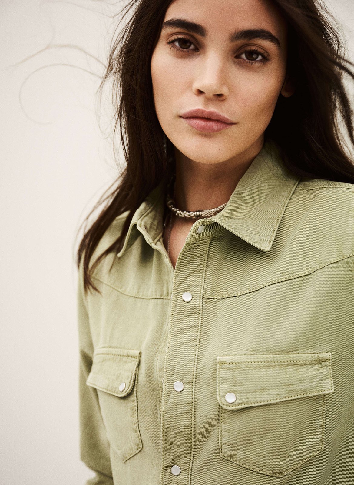 Straight shirt BA&SH Khaki