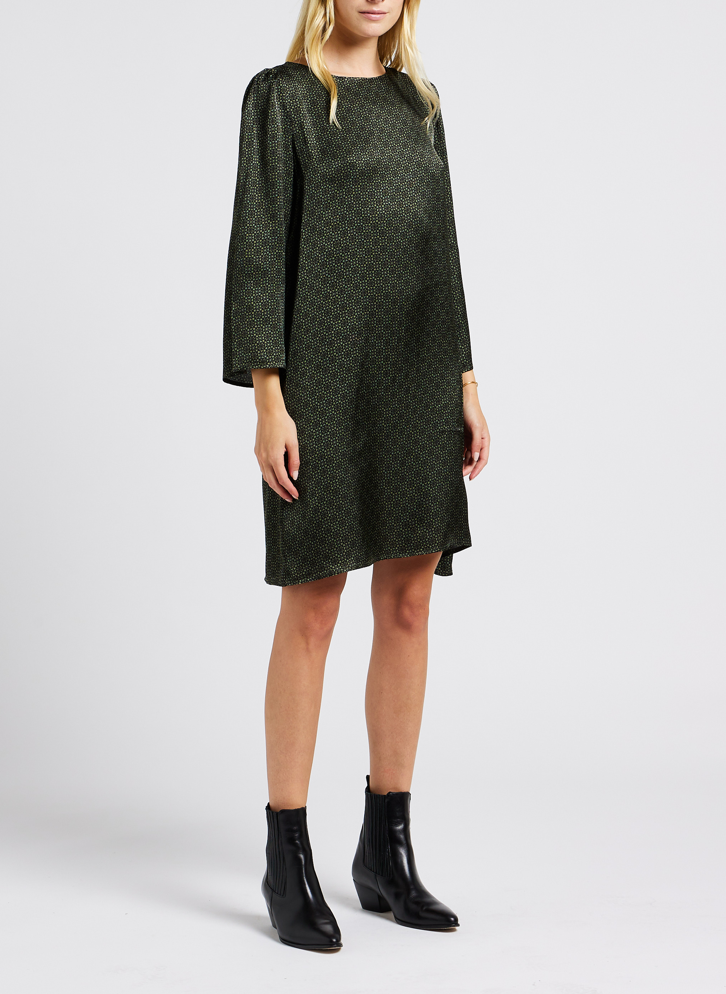 Robe col rond imprimée GRACE ET MILA Vert