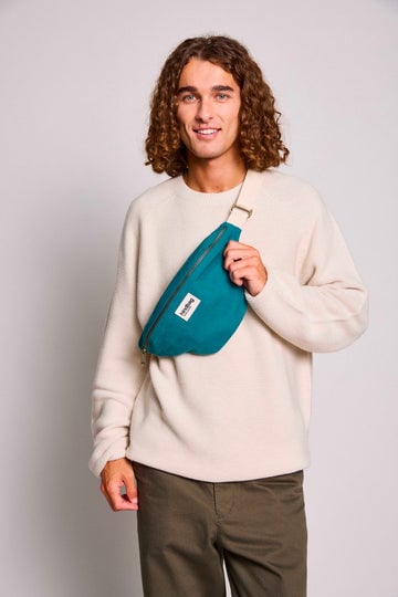 Cotton waist bag Blue