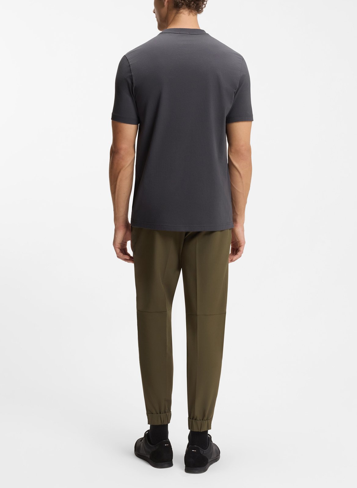 Basic cotton-mix T-shirt BOSS Silver