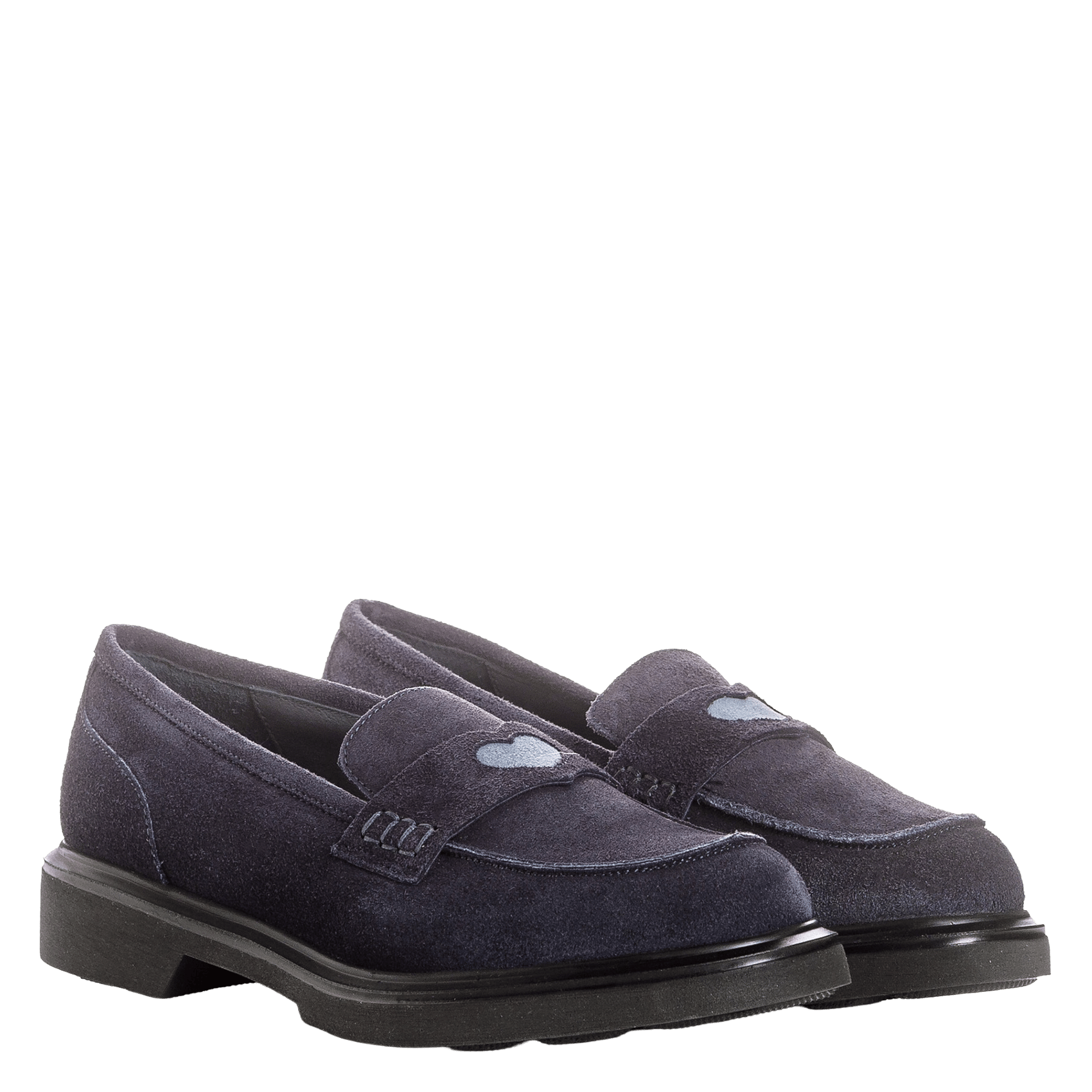 Leather loafers REQINS Blue