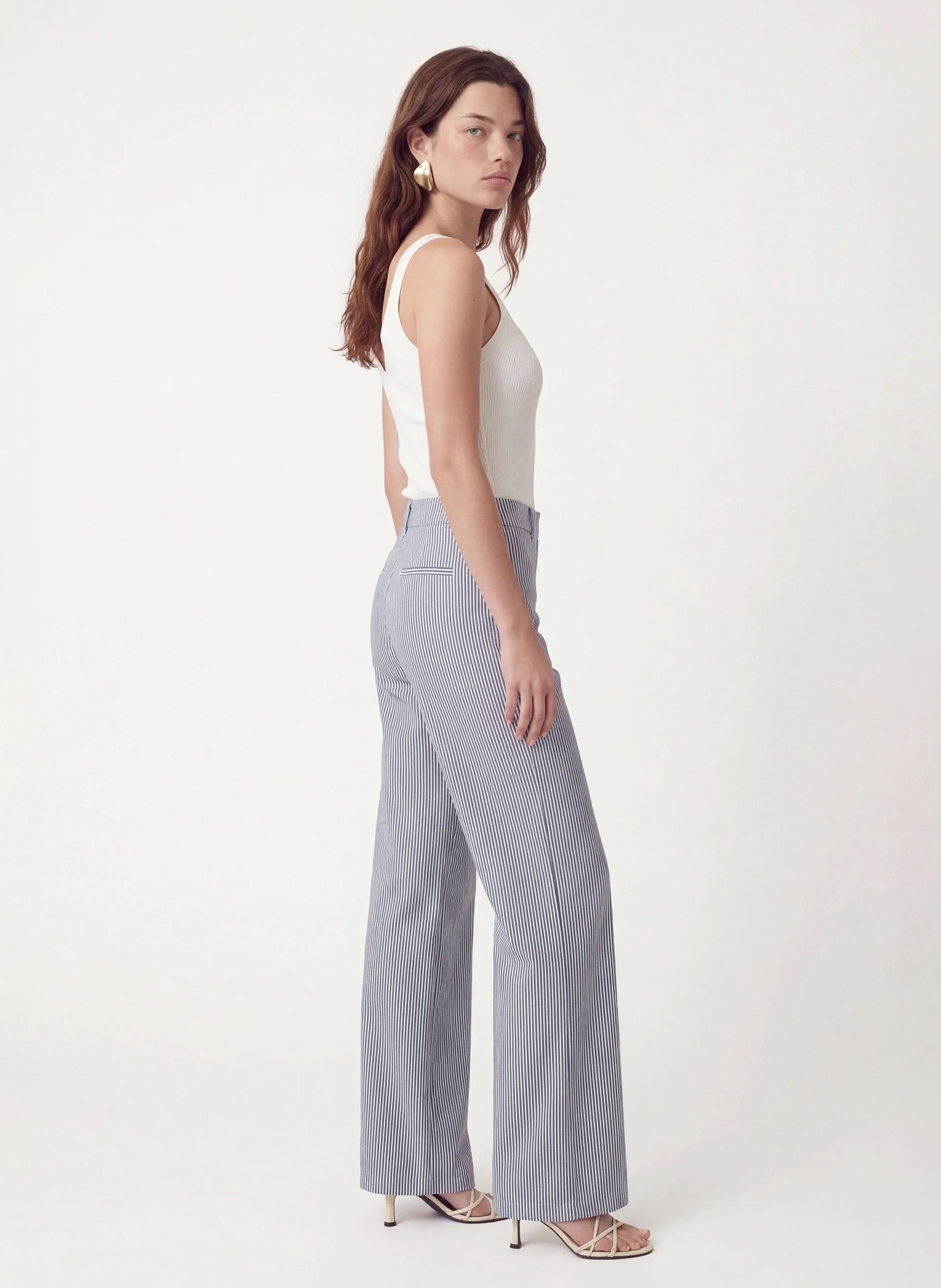 Pantalon large rayé KOOKAI Bleu