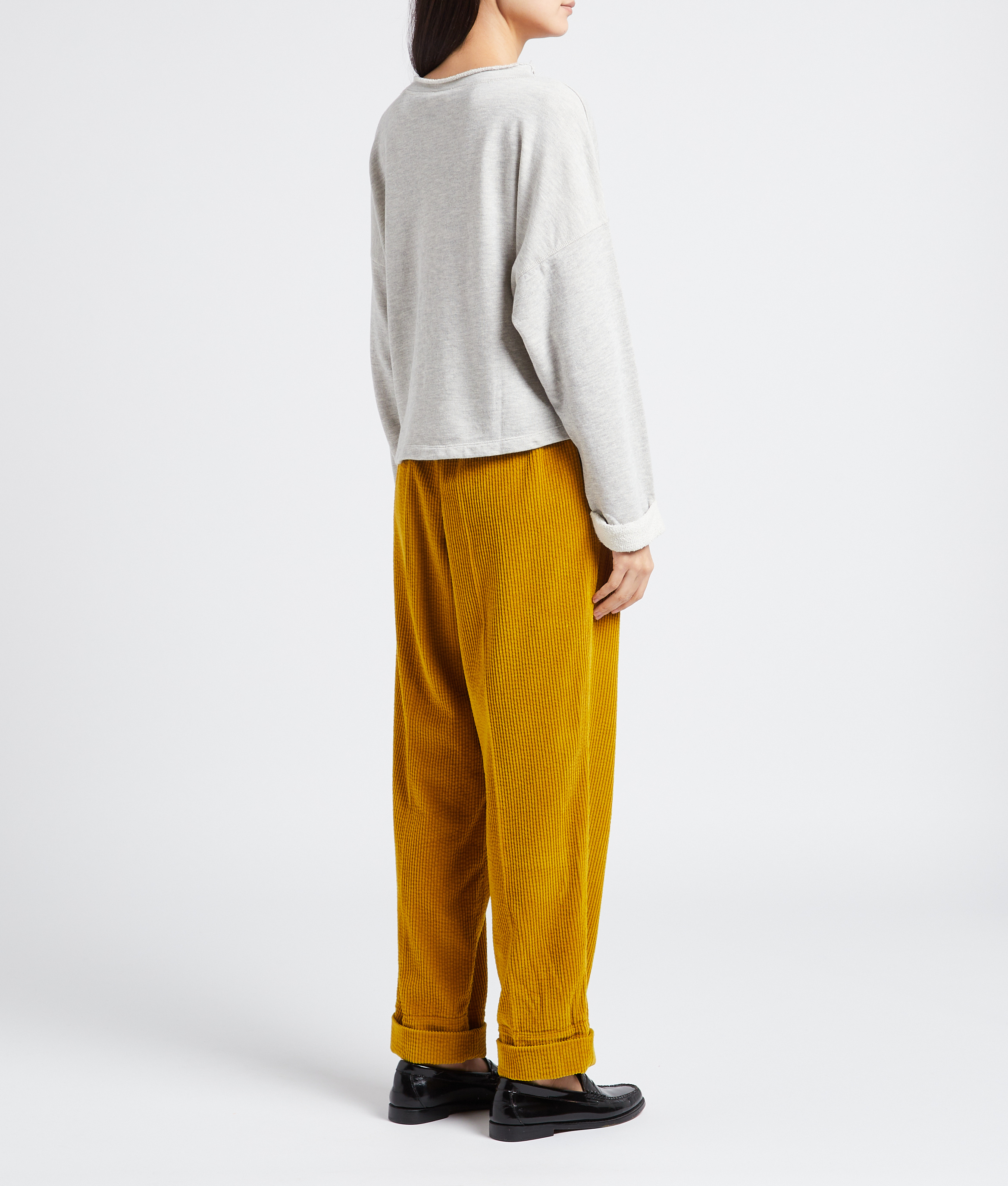 Rundhals-Sweatshirt aus Baumwoll-Mix AMERICAN VINTAGE Grau