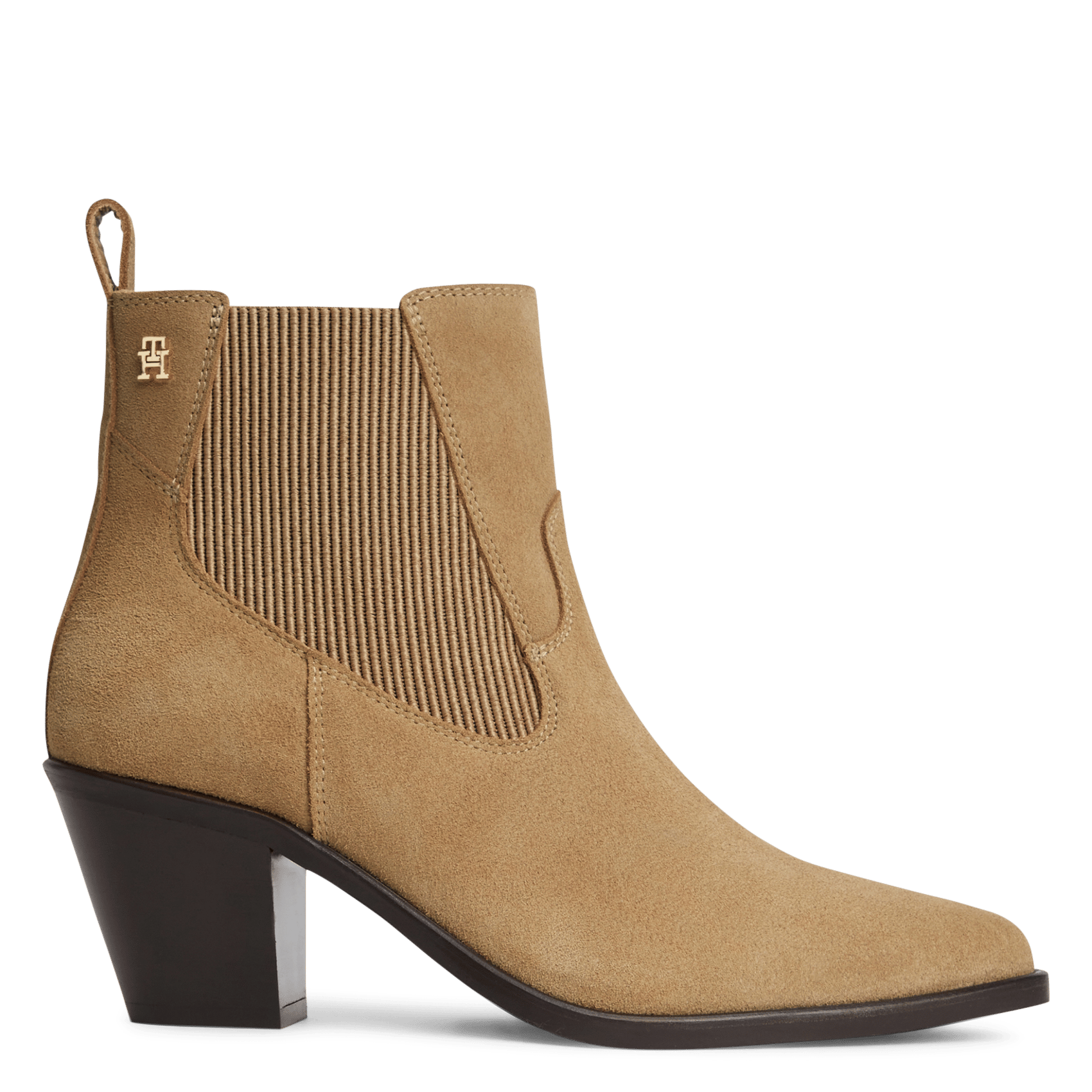 Suede leather ankle boots TOMMY HILFIGER Khaki