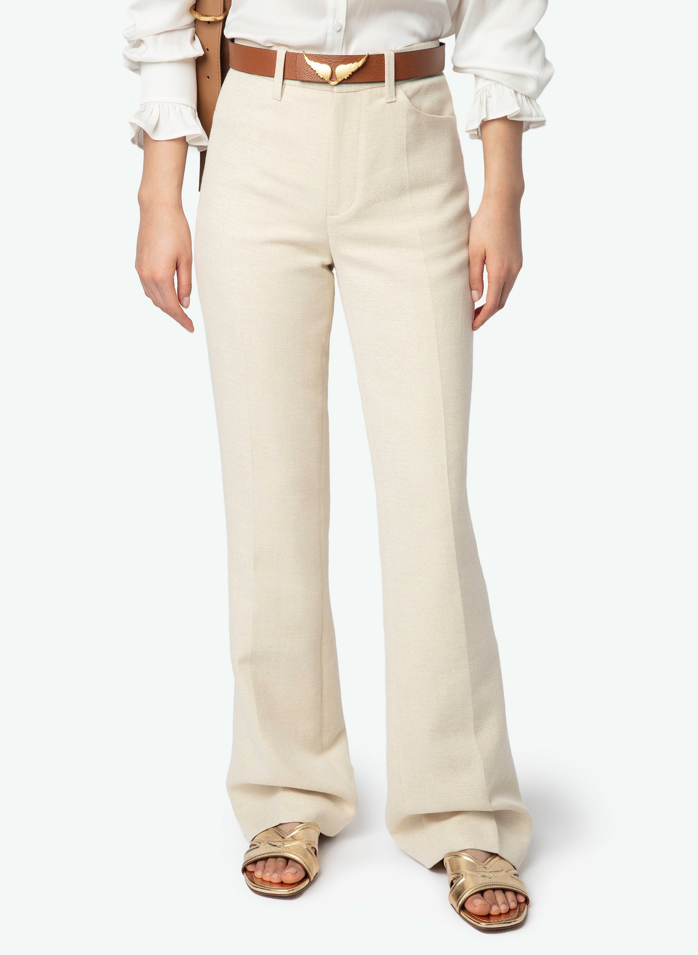 Katoenen straight fit pantalon ZADIG&VOLTAIRE Beige