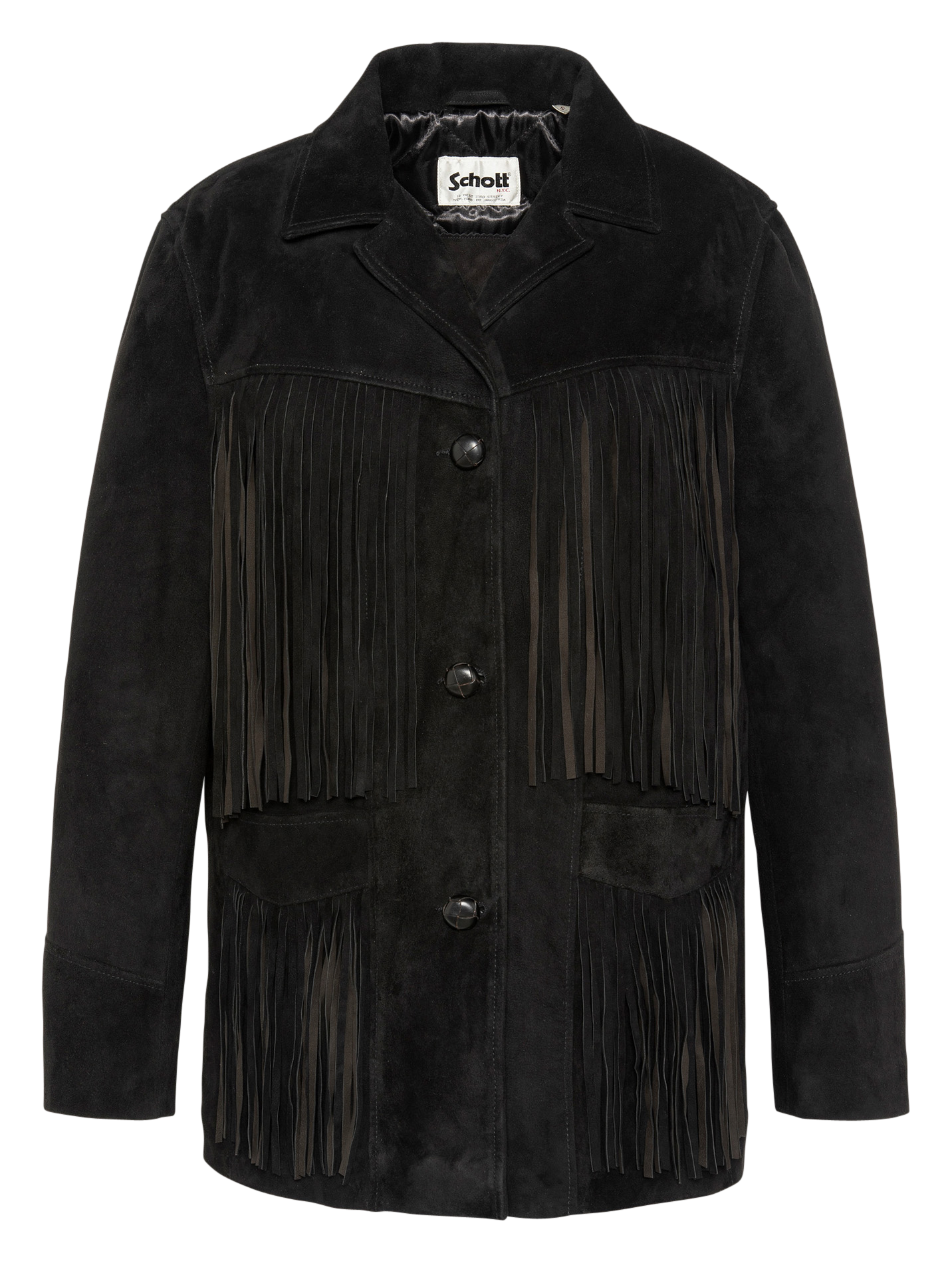 Straight suede fringed jacket SCHOTT