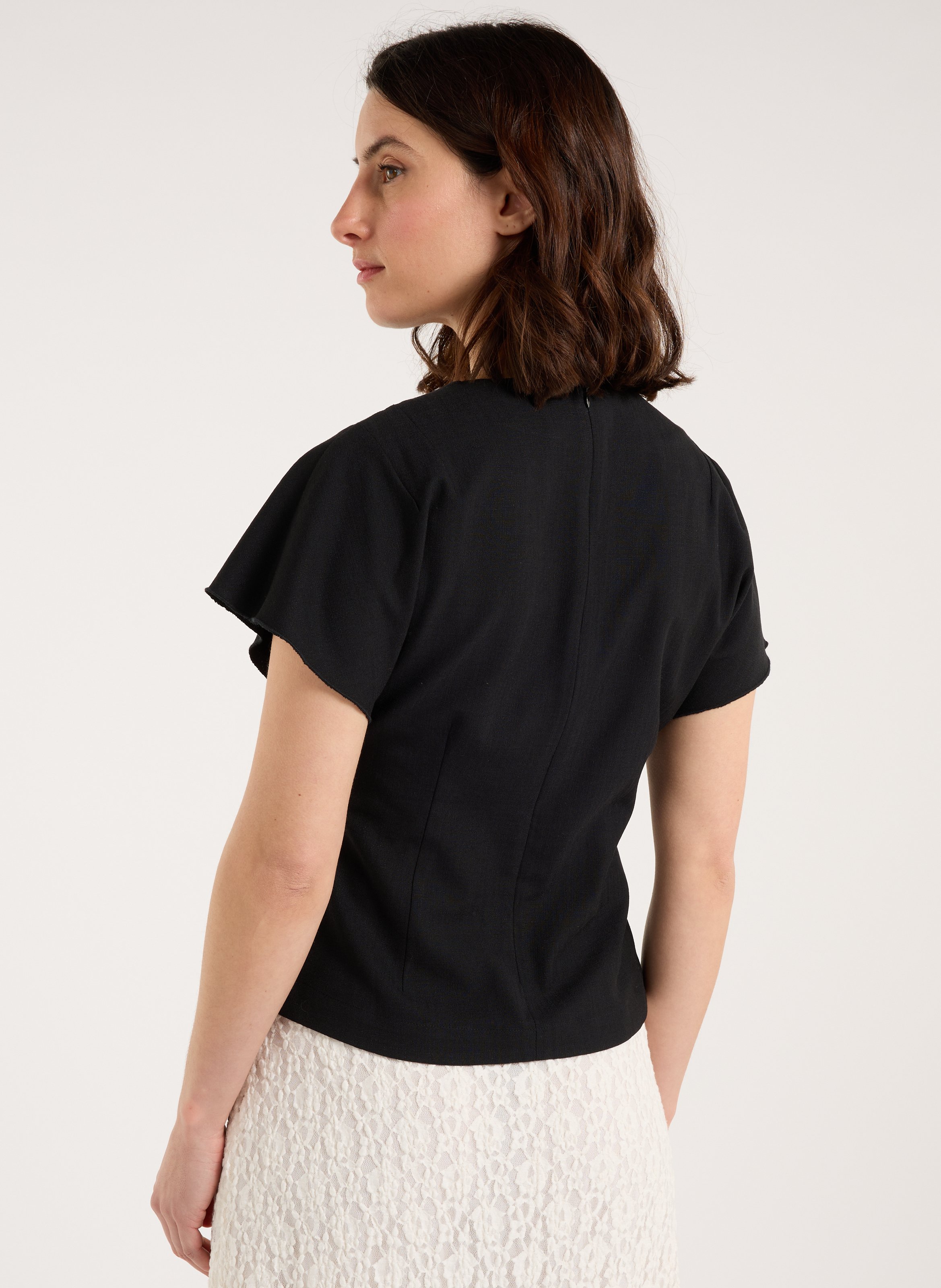 Top met ronde hals SAISON 1865 Zwart
