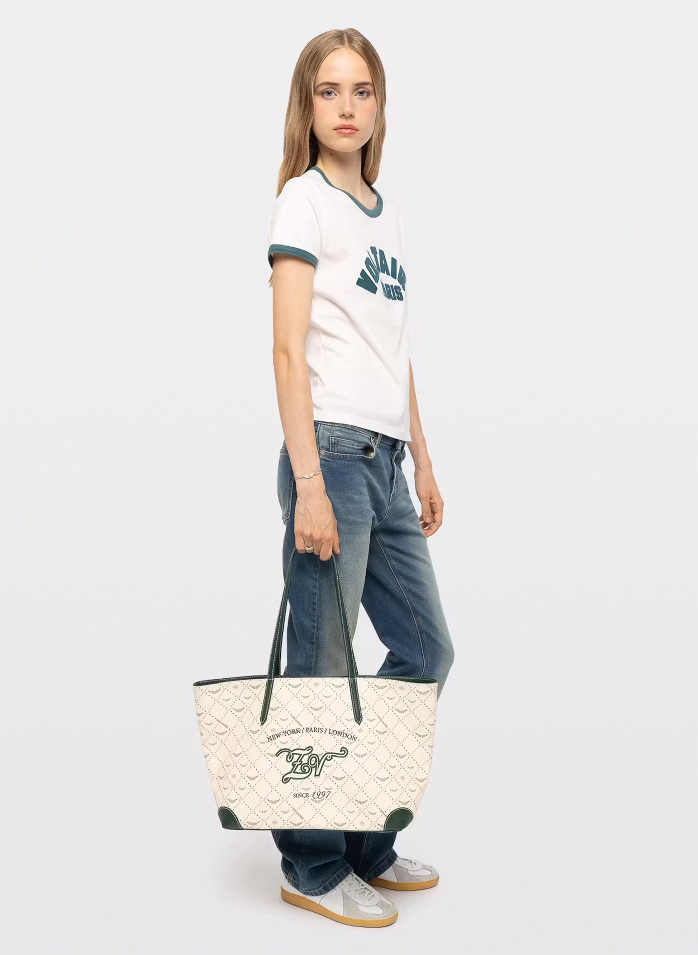 Printed tote bag ZADIG&VOLTAIRE White