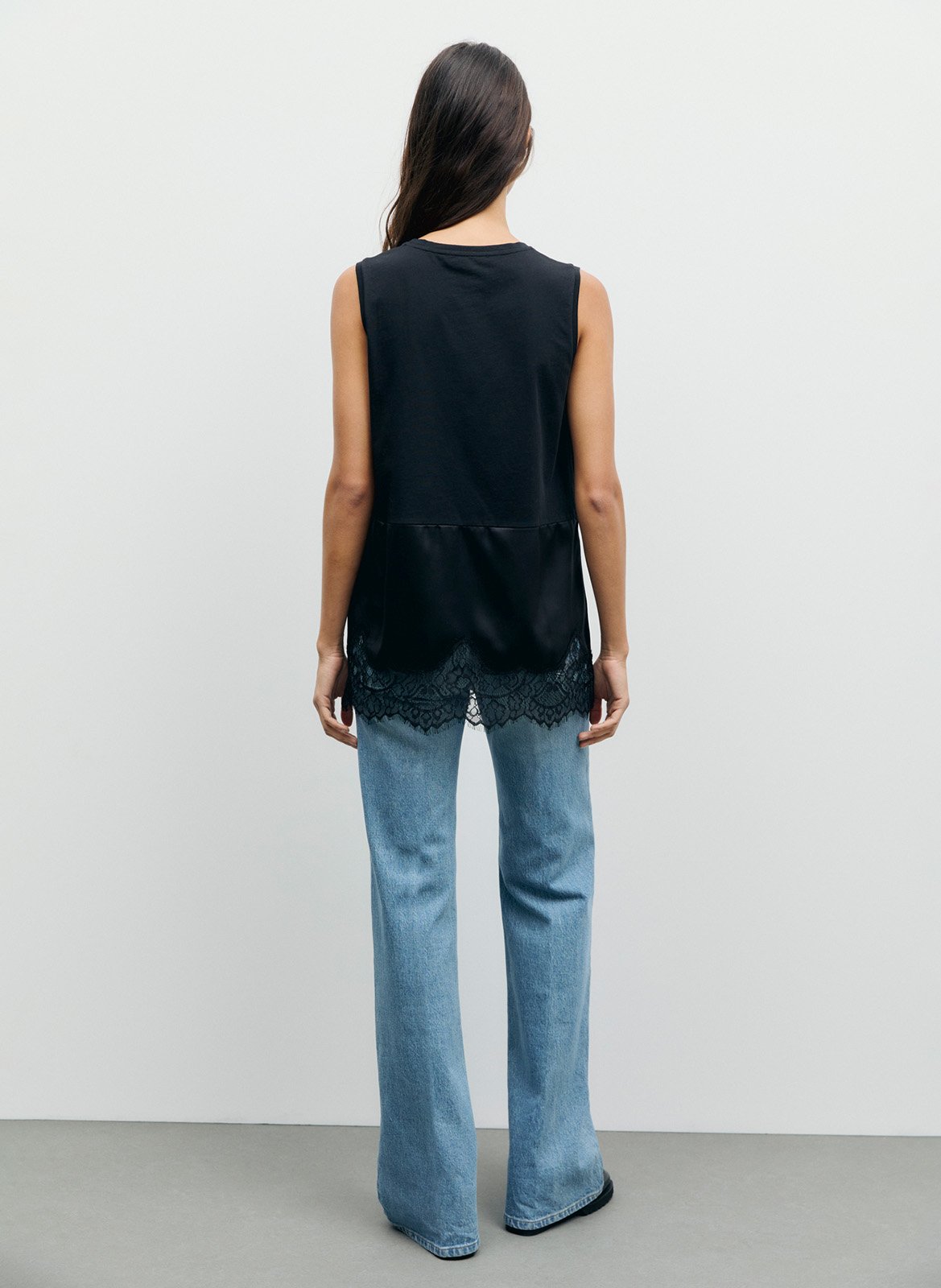 Top long droit en coton GERARD DAREL Schwarz
