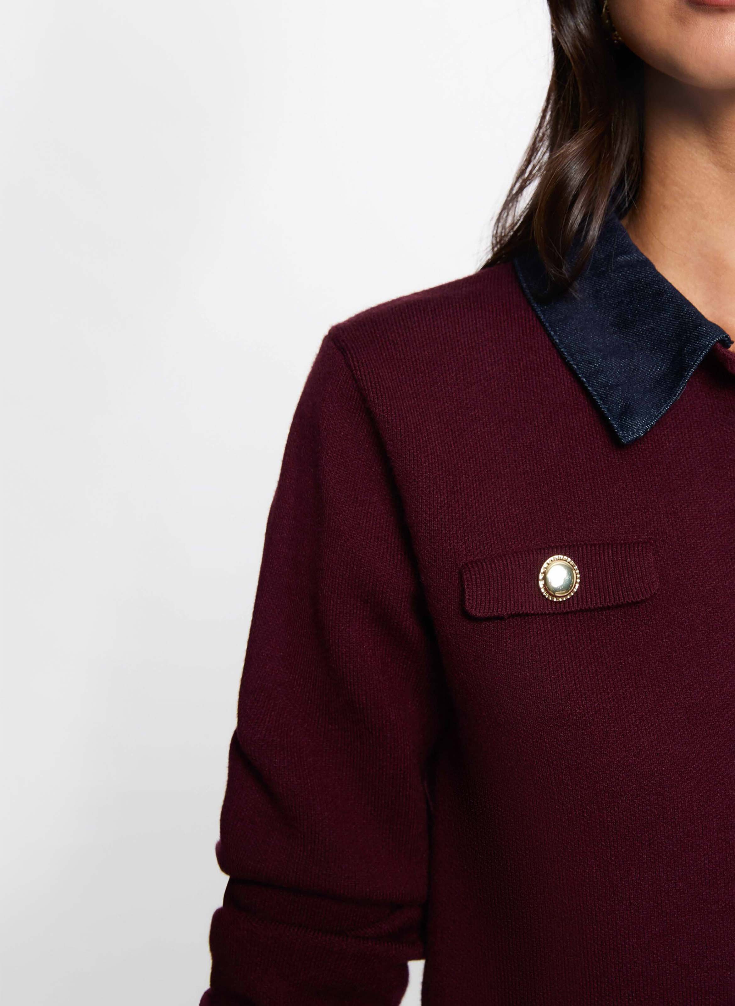 Gilet droit col classique MORGAN Prune