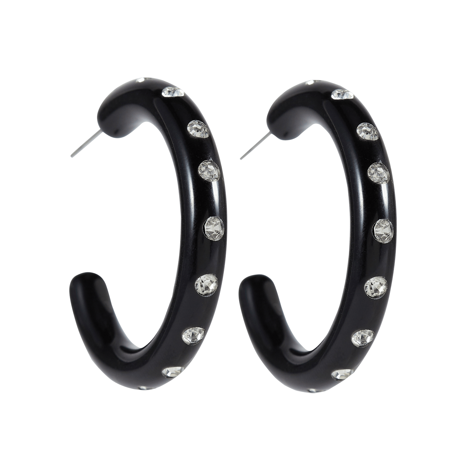 Large hoop earrings  FEEKA Black