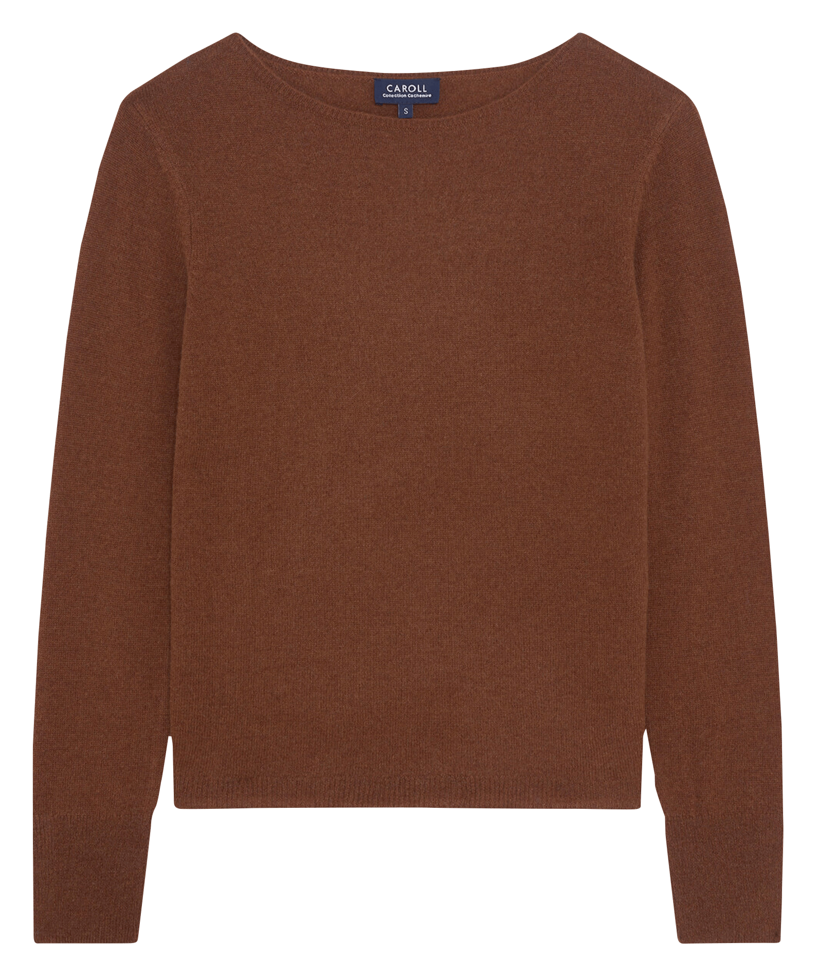 Straight boat-neck sweater CAROLL Brown